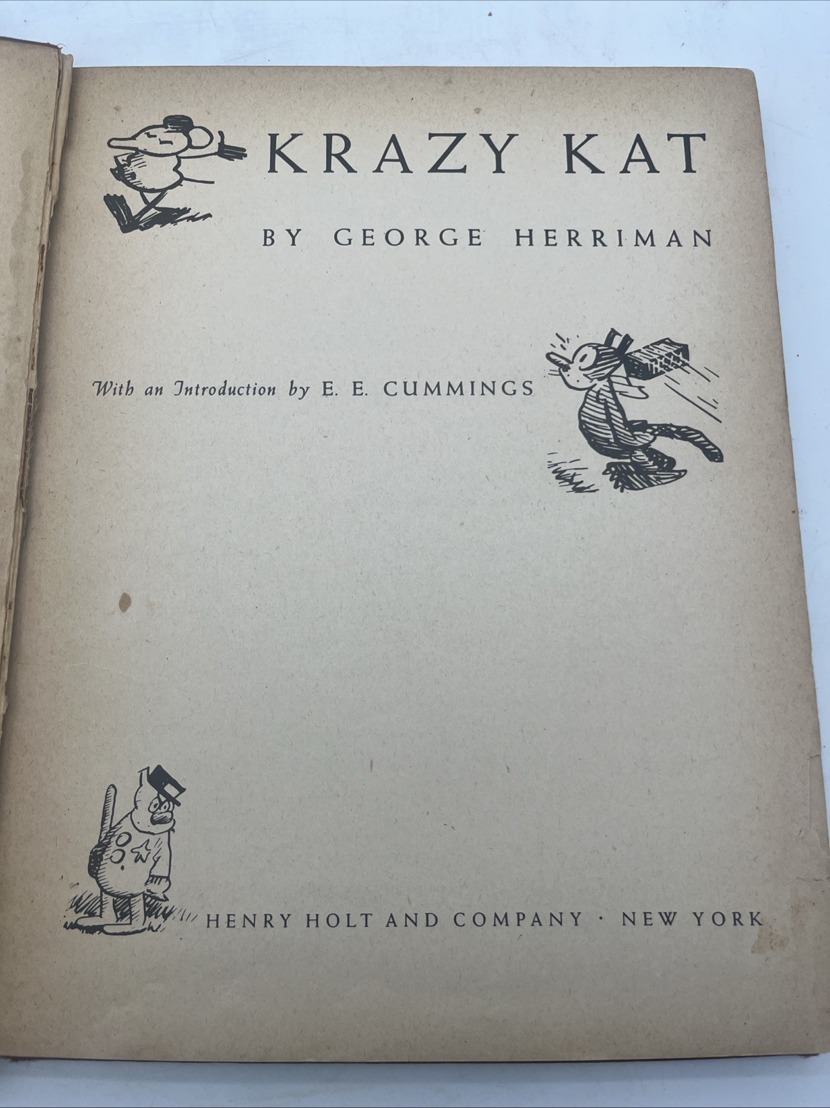 George Herriman Krazy Kat E.E. Cummings 1946 Henry Holt And Company