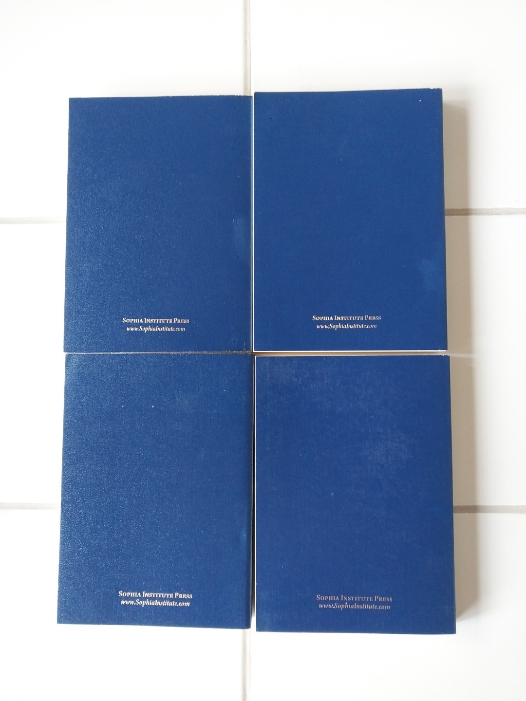 Lot of 4 Sophia Press Catholic Meditation Prayer Books Leather Faux Very Good