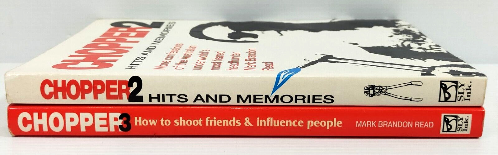 Chopper 2 Hits & Memories & 3 Mark Brandon Read Paperback Book Bundle Lot 1992