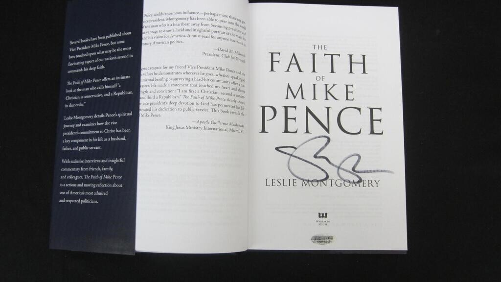 The Faith of Mike Pence (Signed) by Mike Pence w/COA Montgomery, Leslie Book