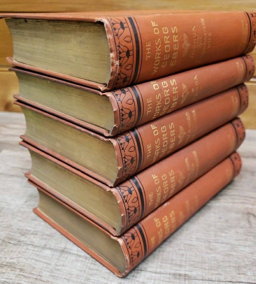 The Historical Romances of Georg Ebers Lot Of 5 From Late 1800s HC