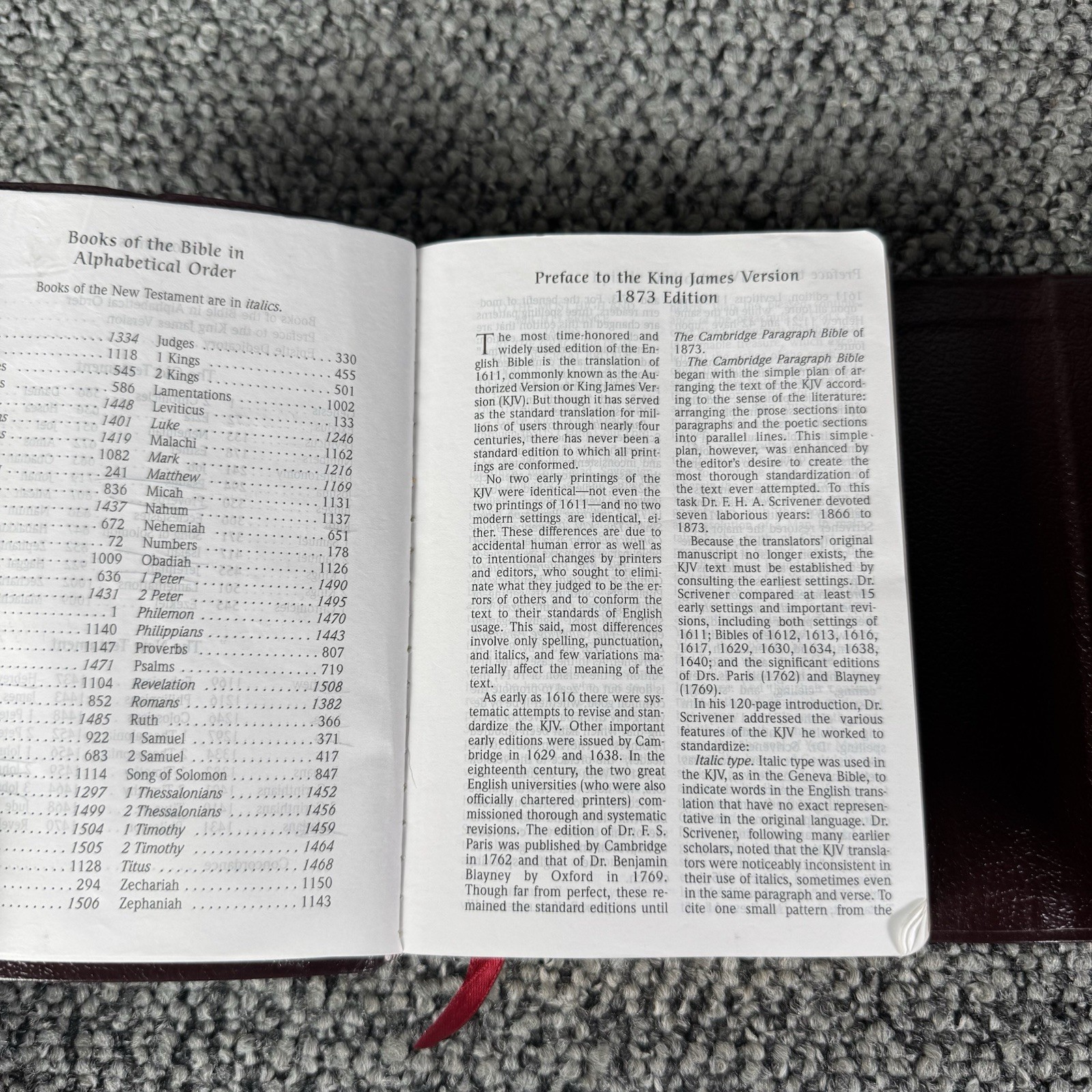 KJV Holy Bible Hendrickson Reference Edition Burgundy Bonded Leather Magnetic