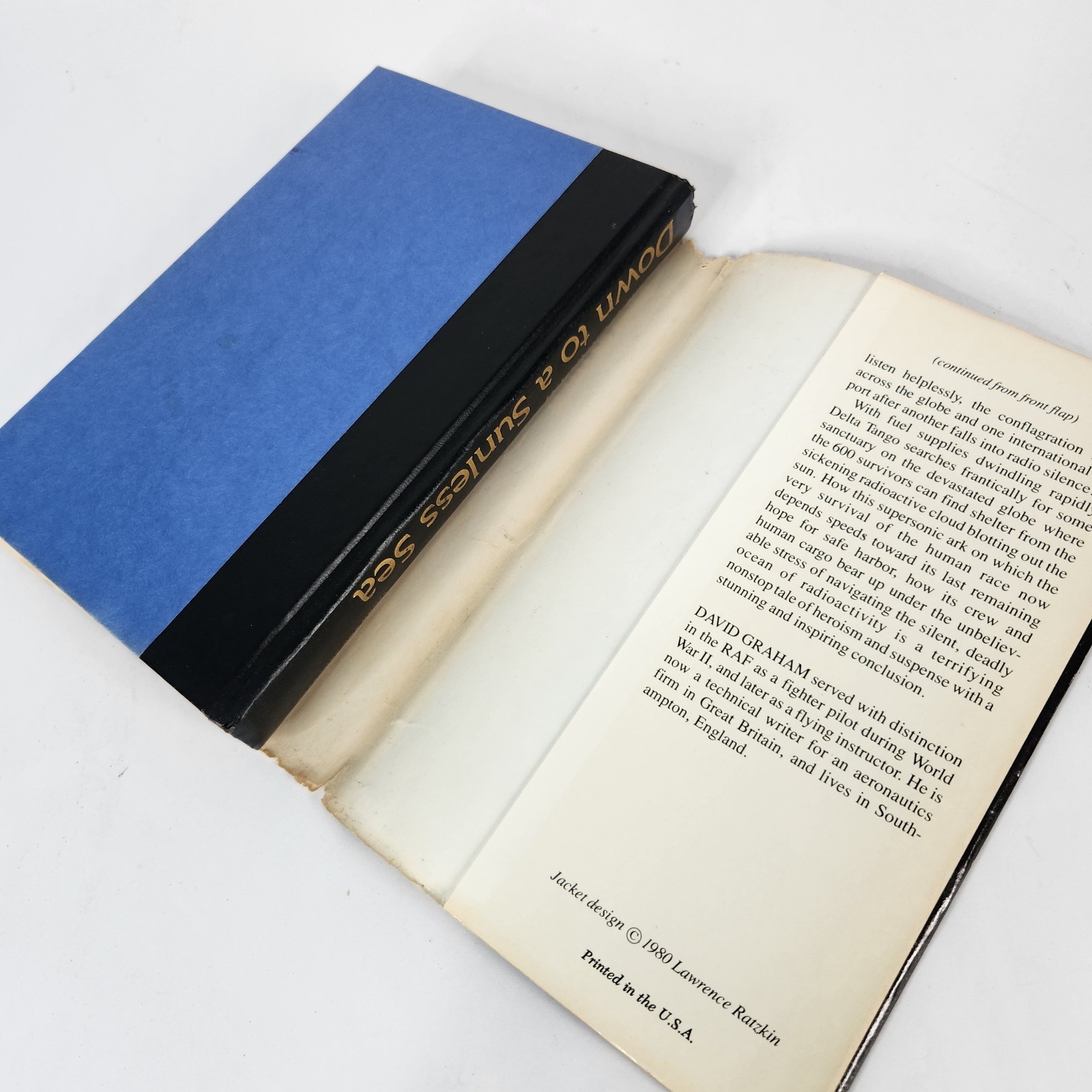 Down to a Sunless Sea by David Graham Hardcover Dustjacket vintage 1981 BCE