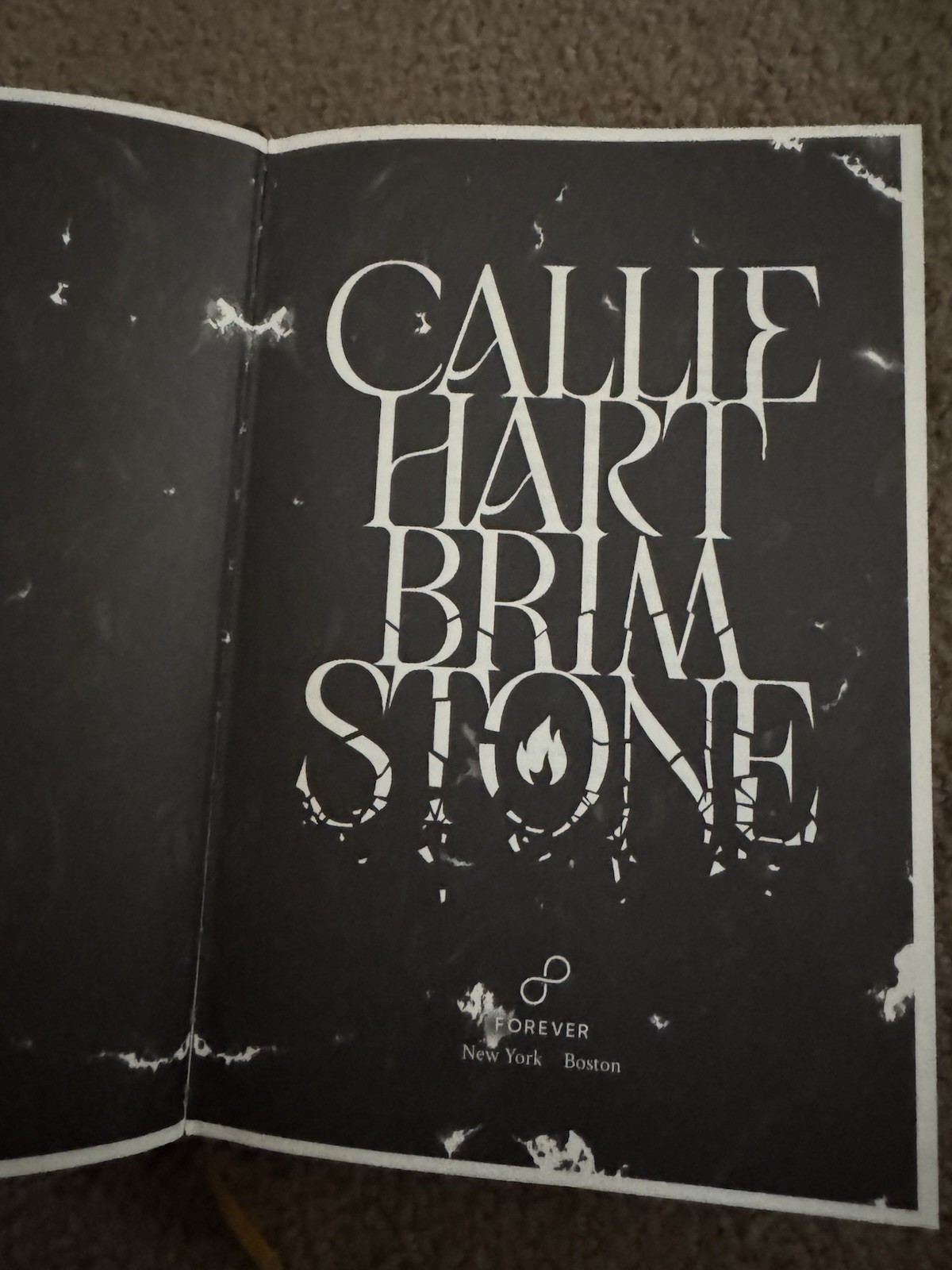Brimstone Target Exclusive Edition by Callie Hart Hardcover Painted Pages Ribbon