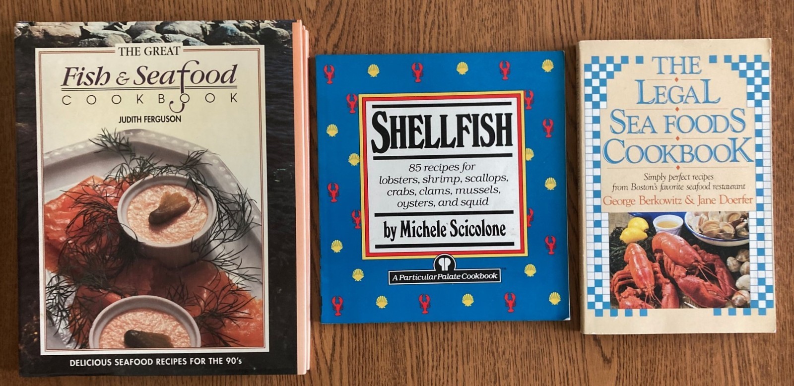 Lot of 3 SEAFOOD COOKBOOKS BOSTON MA LEGAL SEAFOODS & FISH + SEAFOOD – SHELLFISH