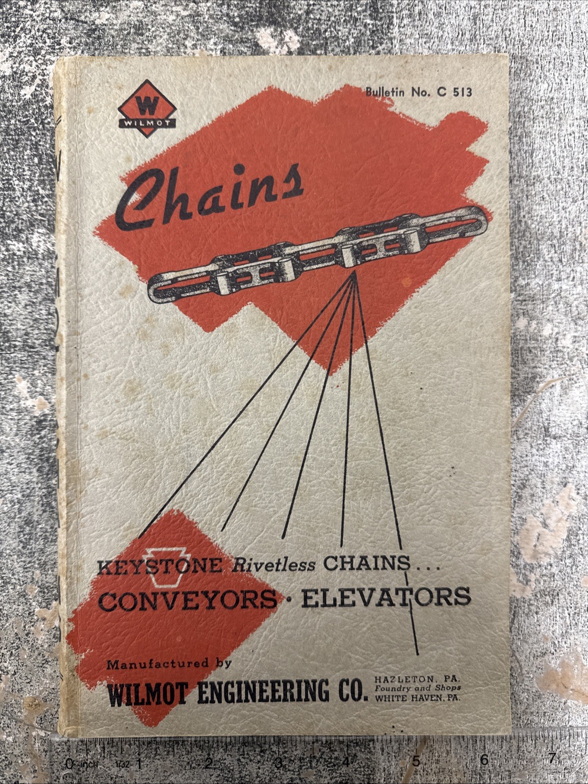 Vintage Wilmot Engineering Co Keystone Rivetless Chains Parts Bulletin C-513