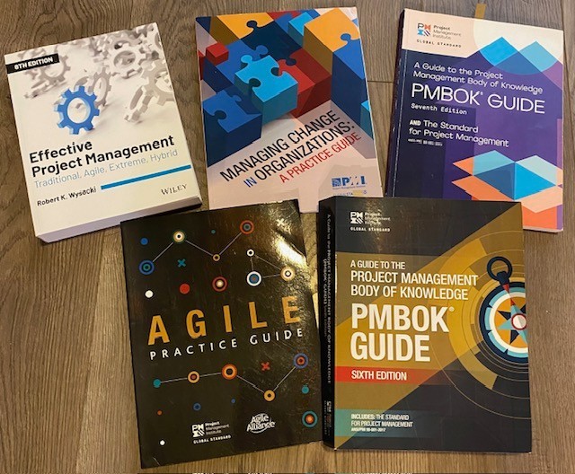 PM/ PMI (PMBOK Guides) Books – Lot of 5, including Agile and Change Management