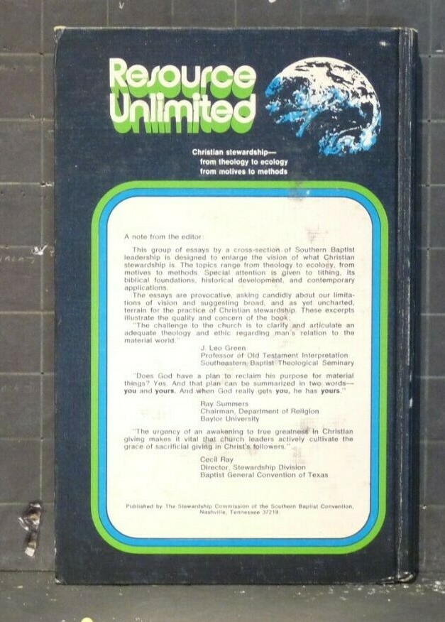 Resource Unlimited by William Hendricks 1972 Hardcover 538