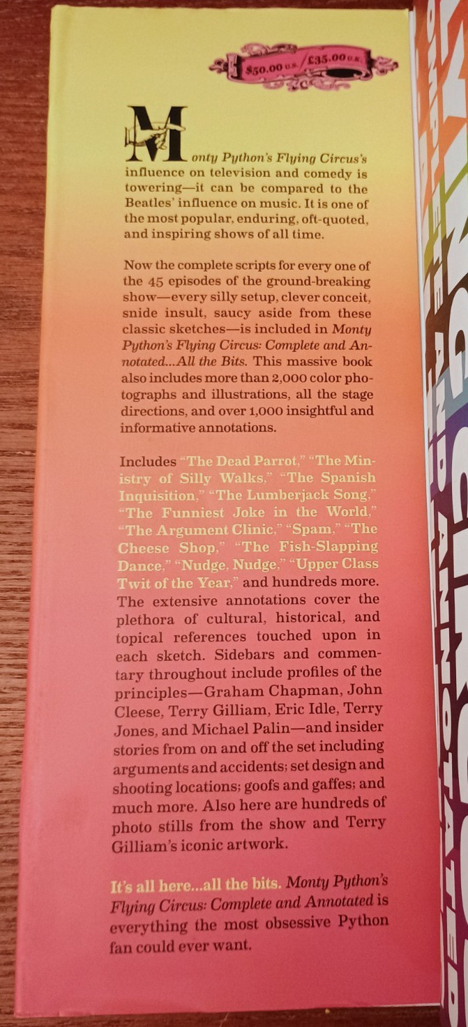 Monty Python’s Flying Circus Complete & Annotated All The Bits 2012 880 Pages