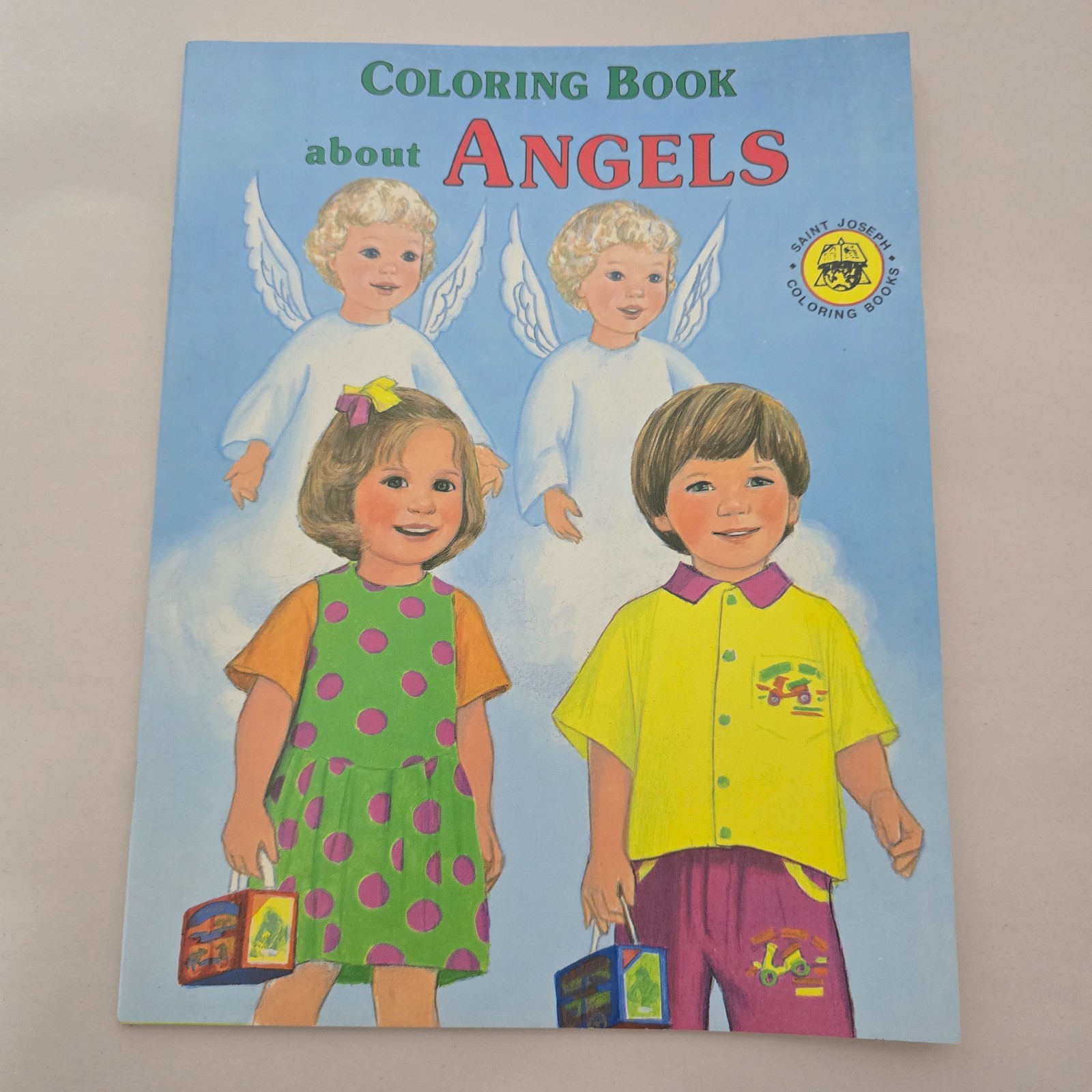 Vintage St. Joseph Catholic Coloring Book About Angels Brand New 32 Pages
