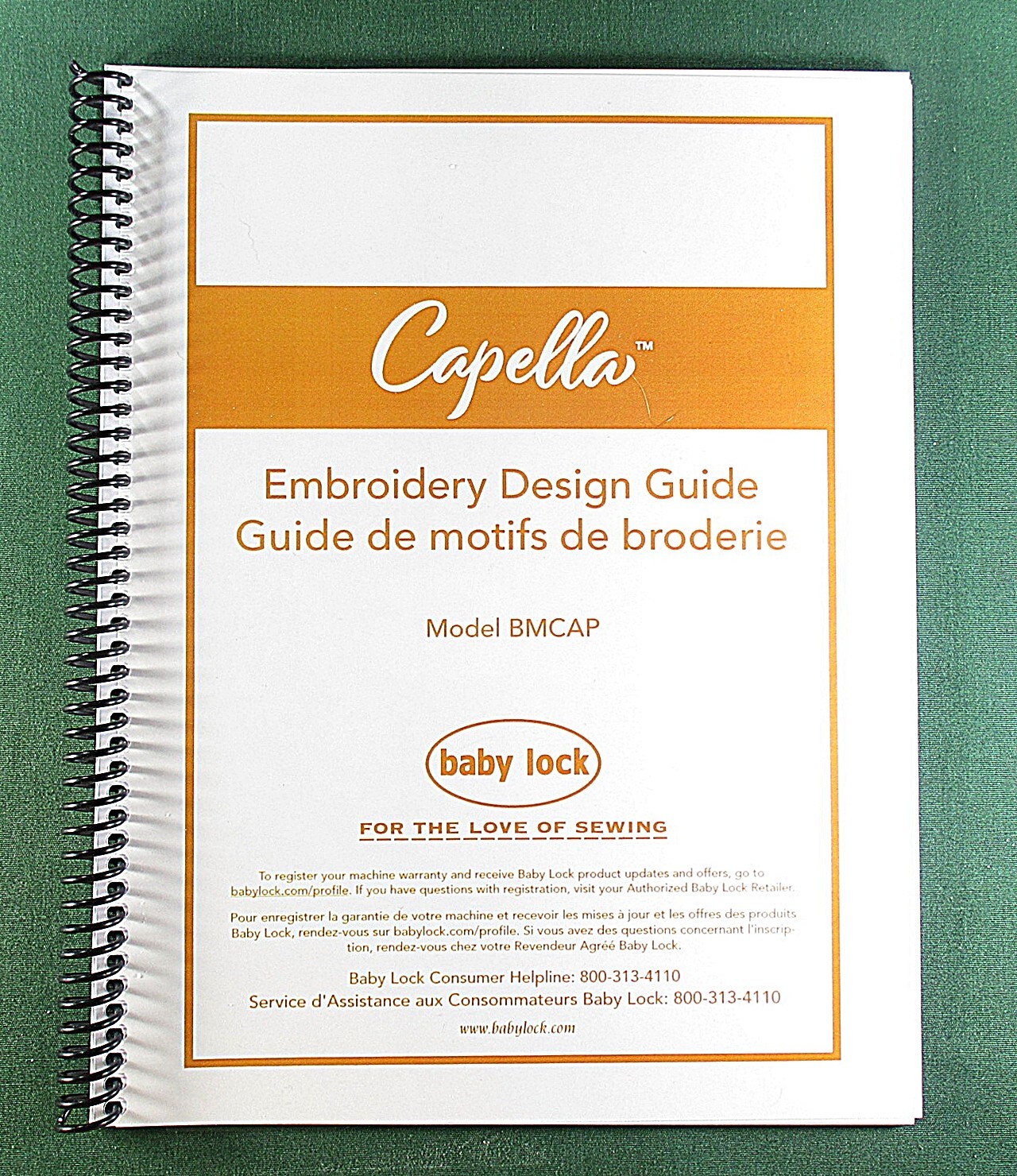Baby Lock BMCAP Capella Embroidery Design Guide: 56 Pages & Protective Covers!