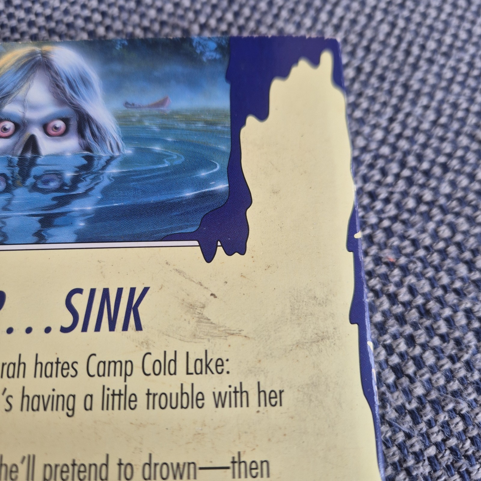 Goosebumps RL Stine #56 The Curse of Camp Cold Lake 1st Edition Book / Inserts