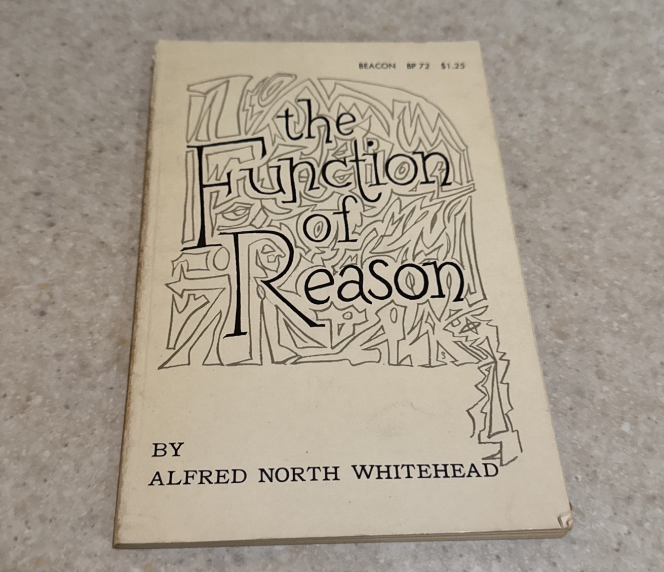 The Function of Reason by Alfred North Whitehead 1962 Beacon Press Paperback