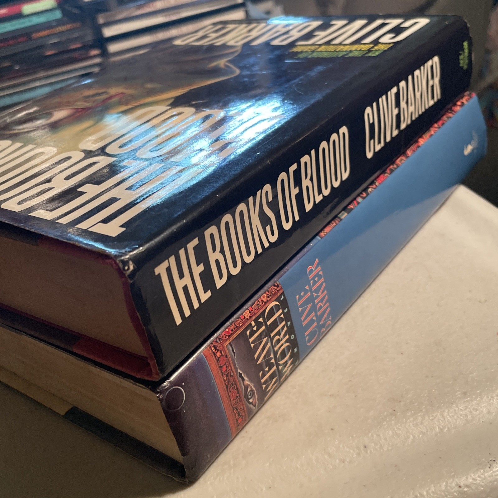 2 SIGNED Books of Blood 1988 & Weaveworld Clive Barker Hardcover 1st USA Ed HCDJ
