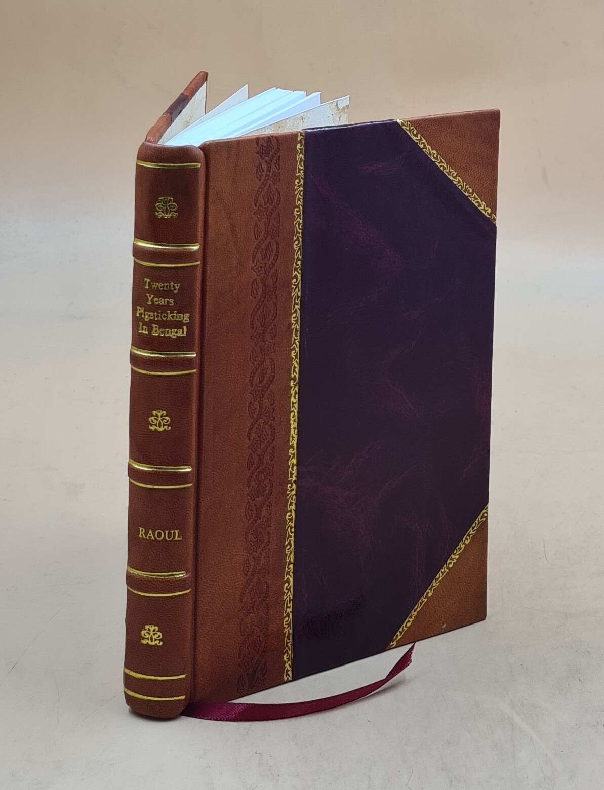 Reminiscences Of Twenty Years’ Pigsticking In Bengal 1893 By Raoul Leather Bound