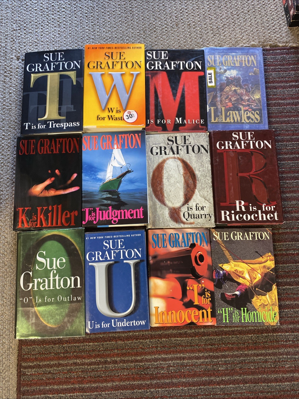 SUE GRAFTON lot Of 12 Hb Novels