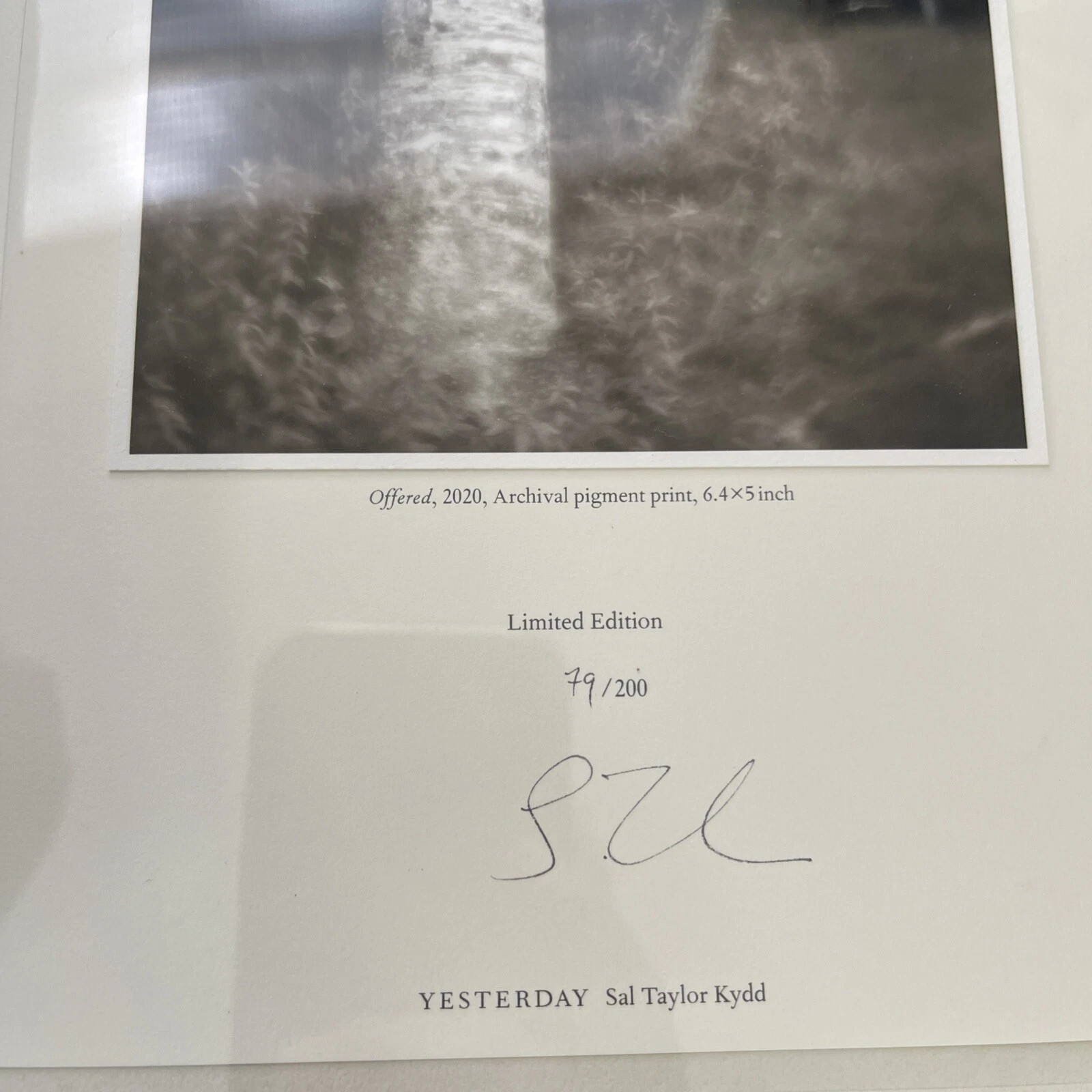 Sal Taylor Kydd Special/Limited Edition 79/200 Rare 1st ed “Yesterday” **Signed*