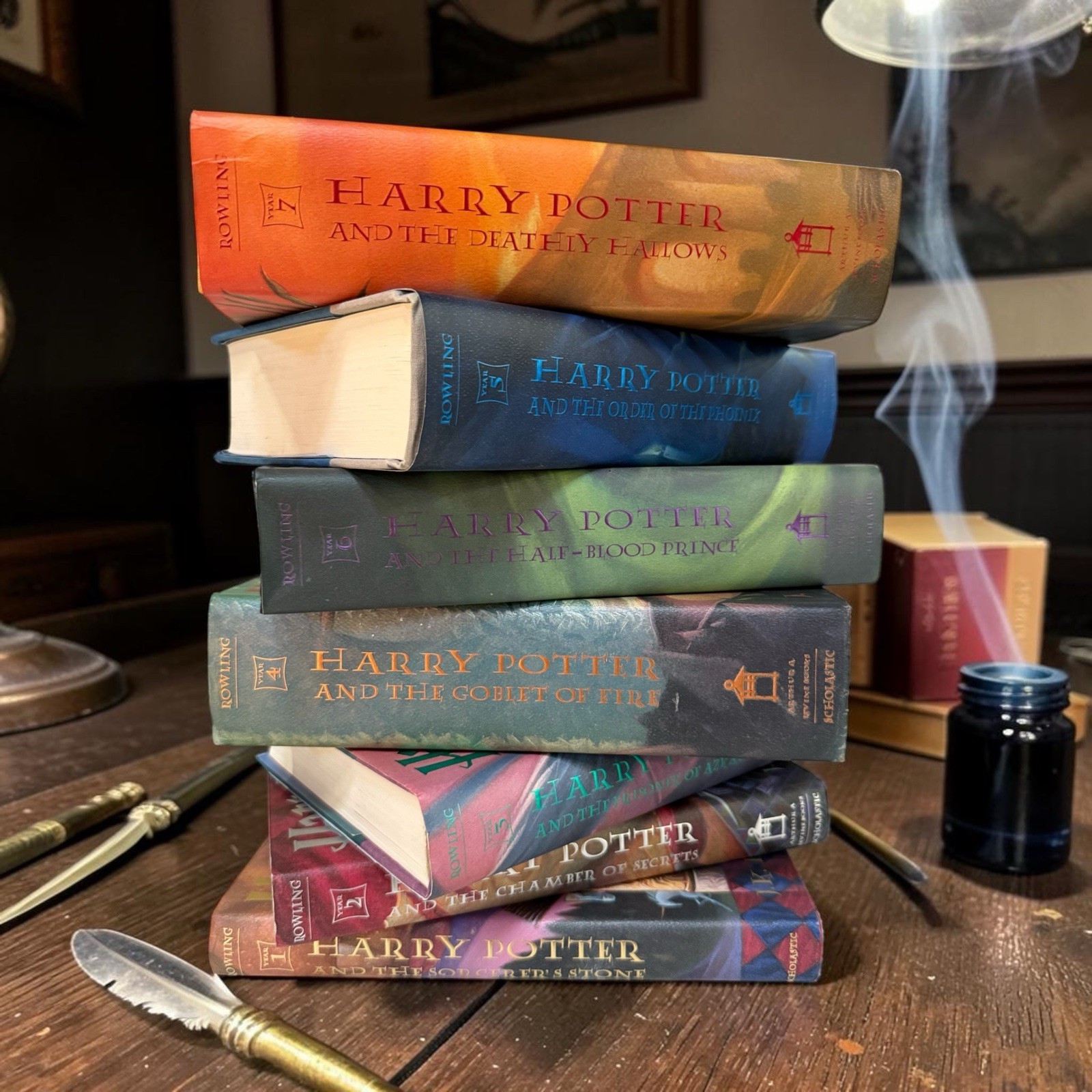 Harry Potter Complete Hardcover Set Books 1-7 First Edition (J.K. Rowling) Good