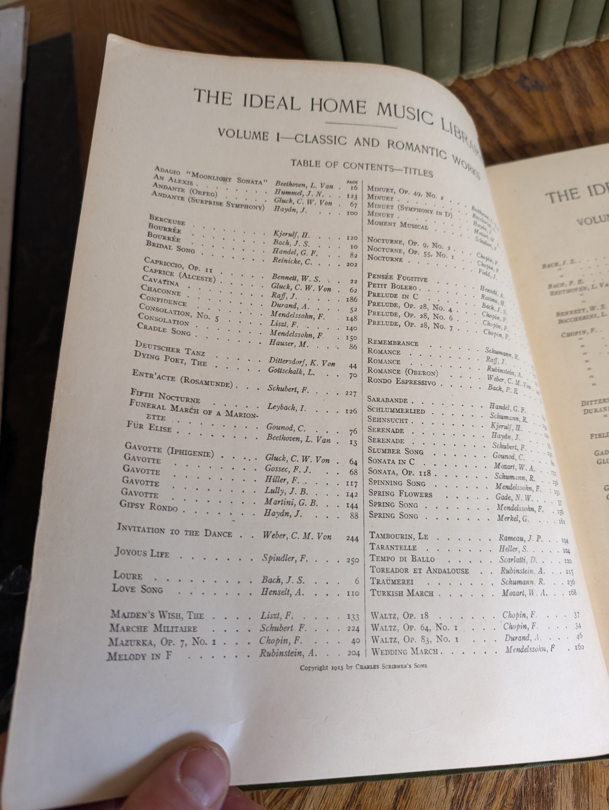 The Ideal Home Music Library Antique Music Books: Volumes 1-10, 1913