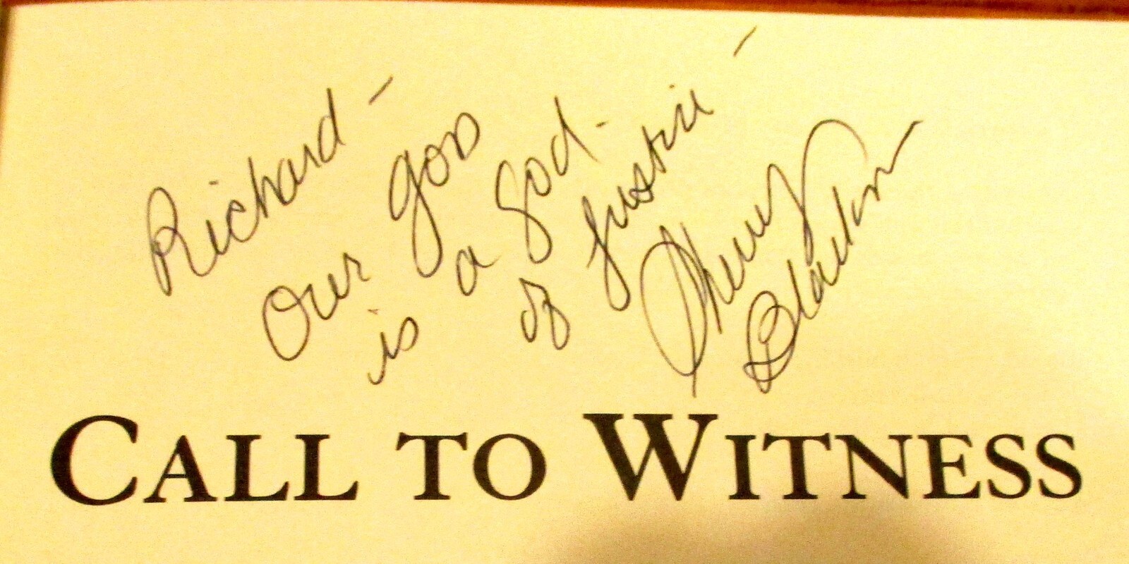 2020 Call To Witness by Sherry Blackman SIGNED Softcover Book 304 Pages
