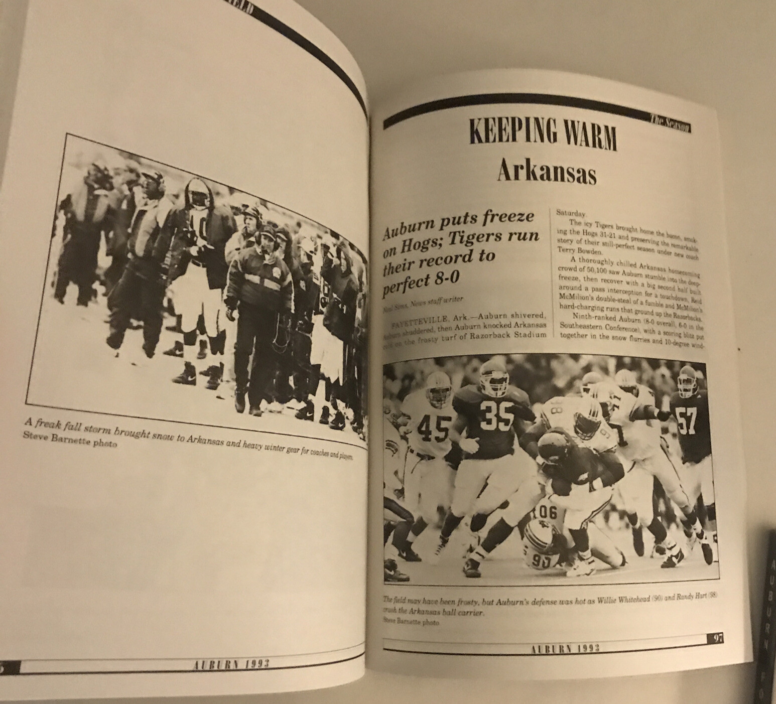 Champions on the Field: Undefeated Season Lauches Bowden Era 127 Pages 1993. B30