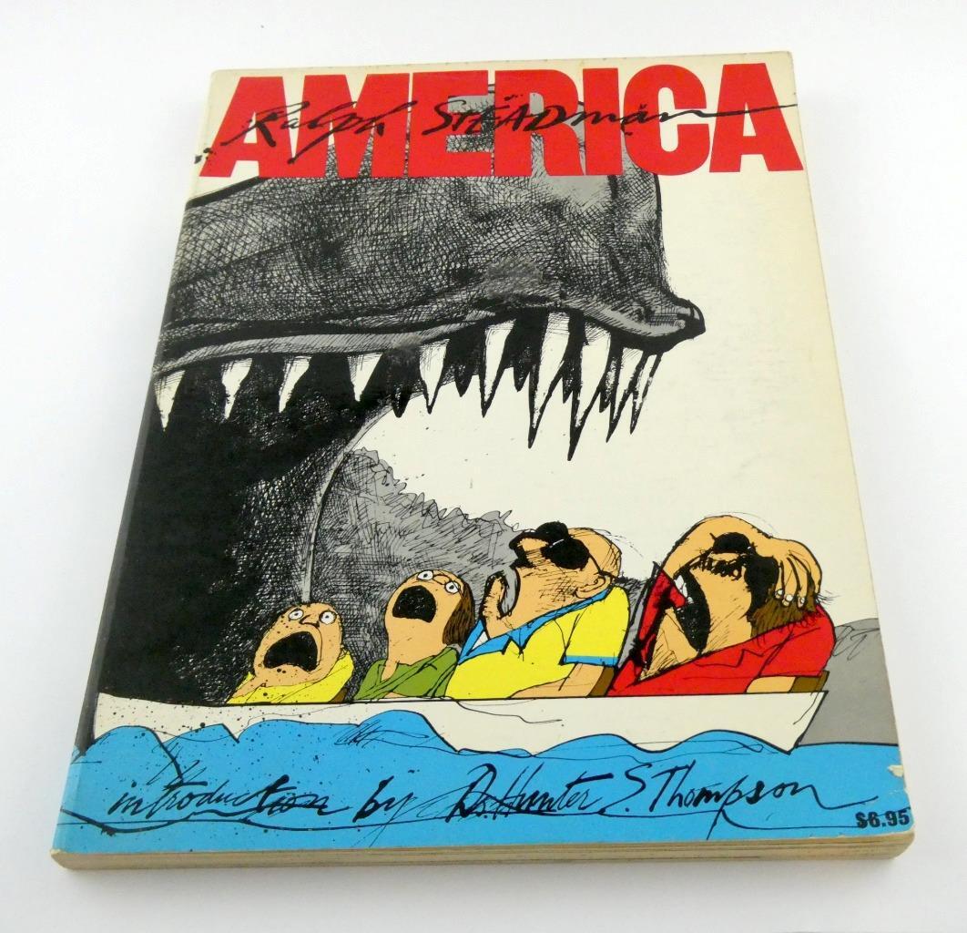 America by Ralph Steadman Paperback Book 1977 Underground Comics VGOOD CONDITION