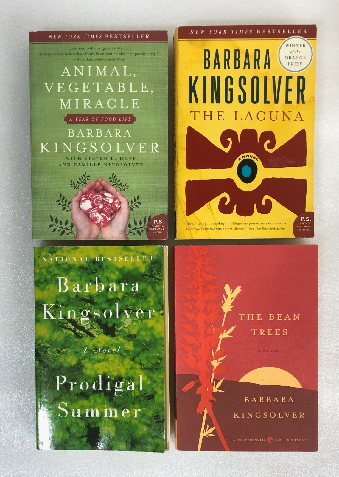 Lot 4 Barbara Kingsolver (PB) Lacuna Prodigal Summer Animal Vegetable Miracle