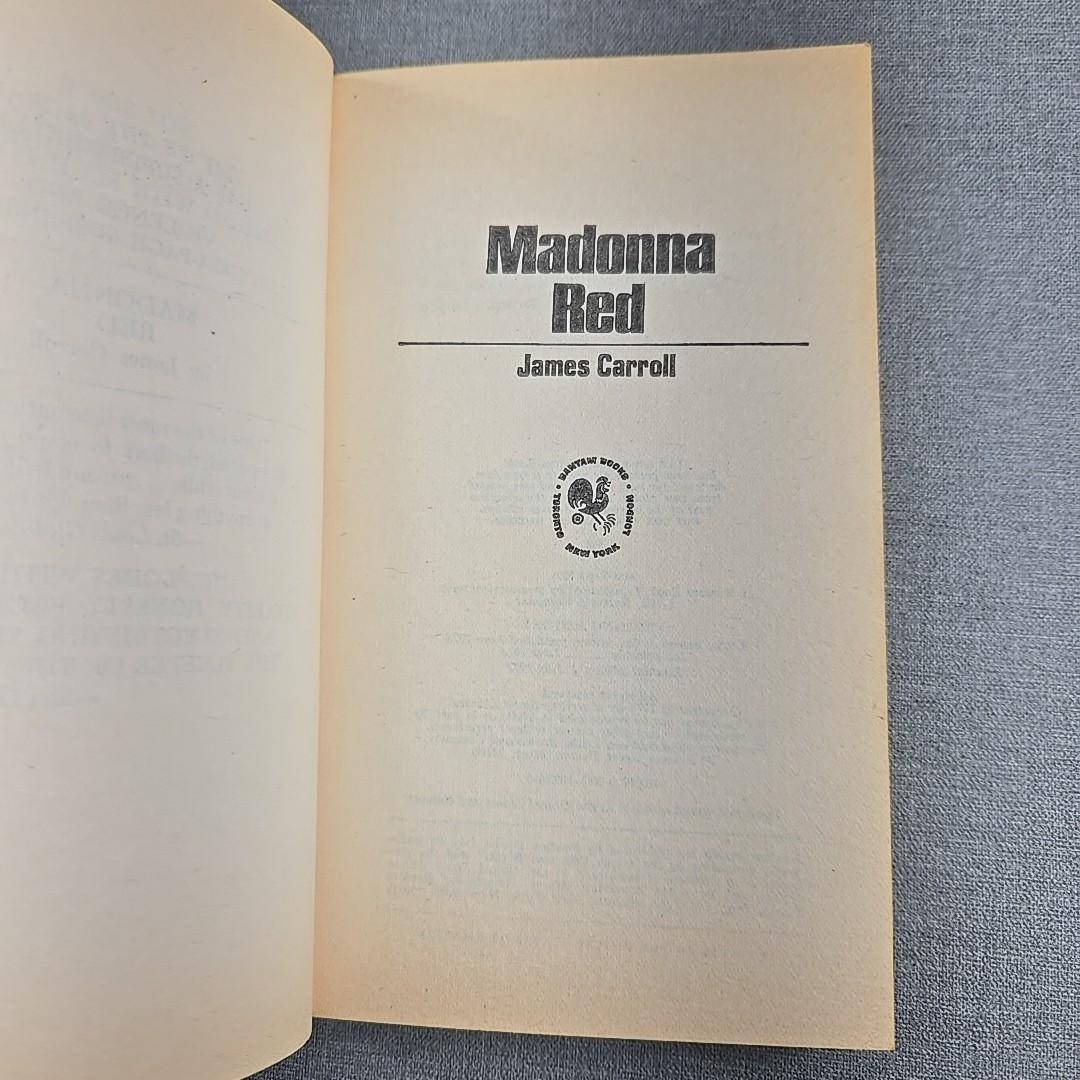 Madonna Red James Carroll 1977 Vintage Paperback Book