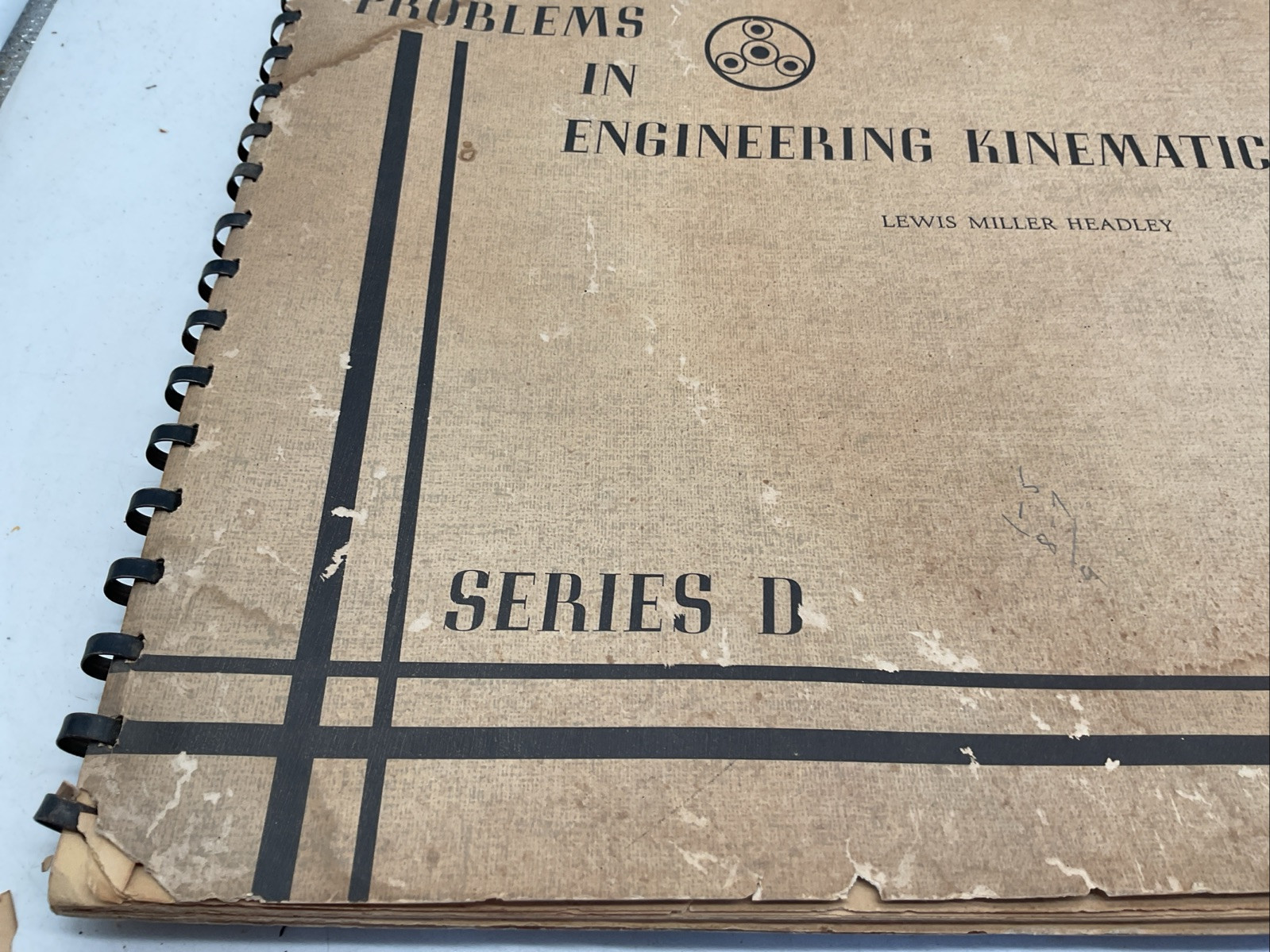 Problems In Engineering Kinematics Lewis Miller Headley 1950’s problem Workbook