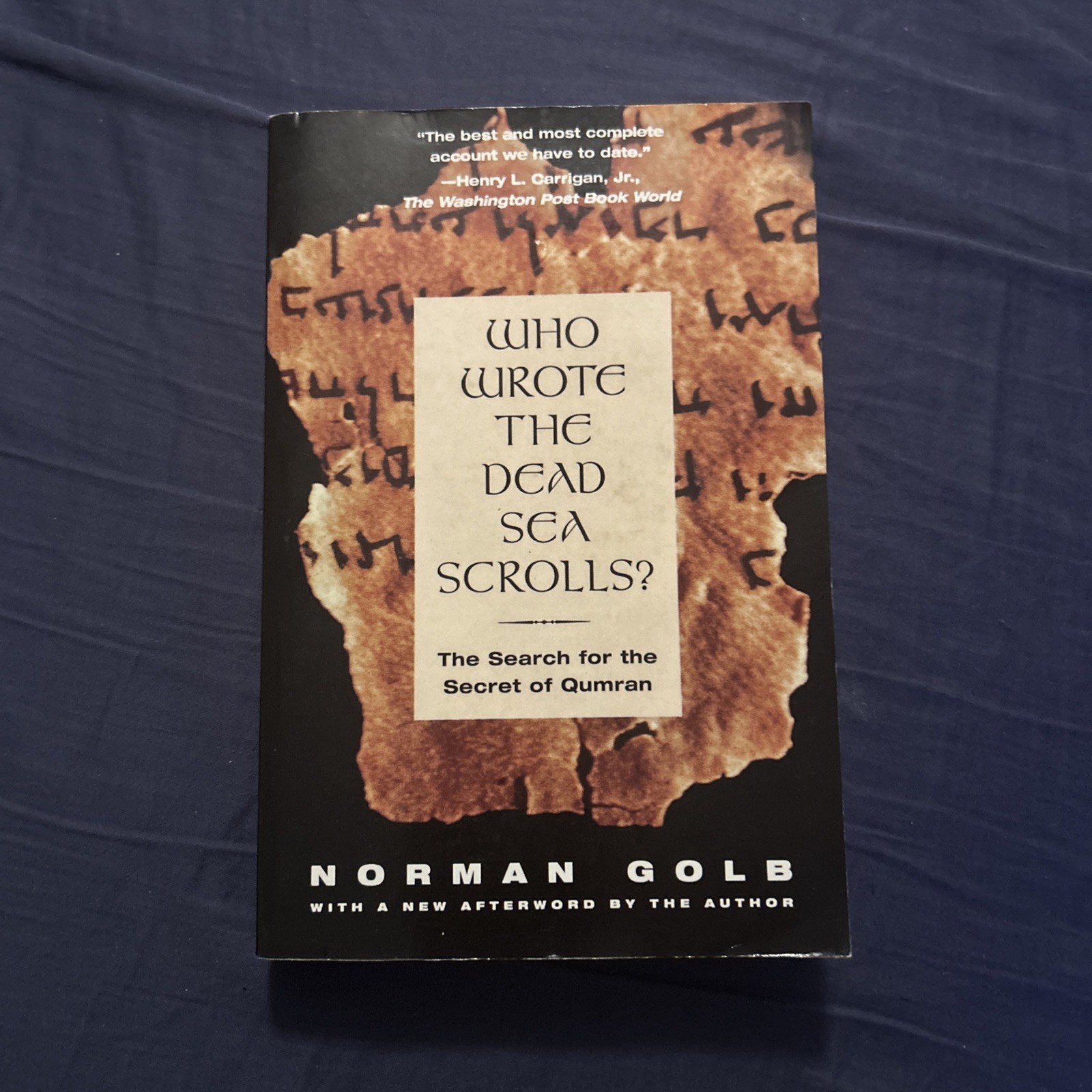 Who Wrote The Dead Sea Scrolls Paperback Norman Golb 1996 Judaism History Bible