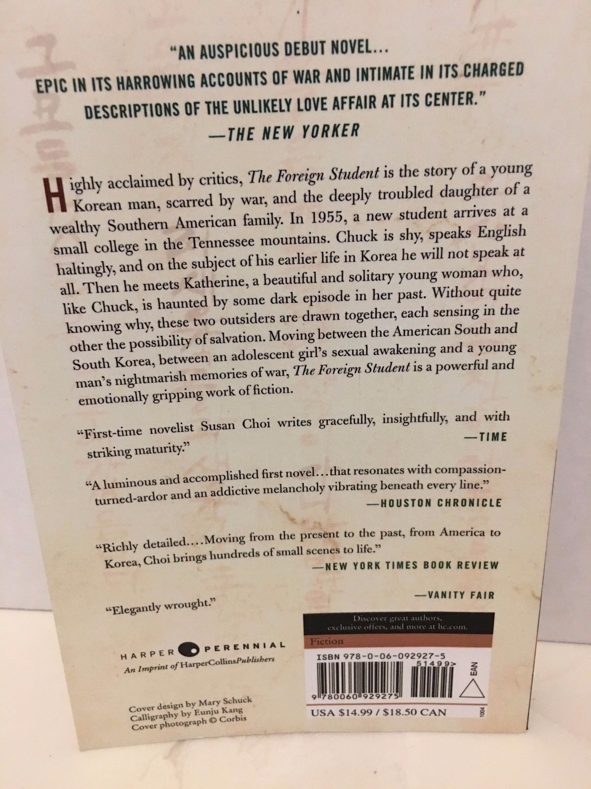 The Foreign Student a Novel By Susan Choi Paperback, 2004 NEW