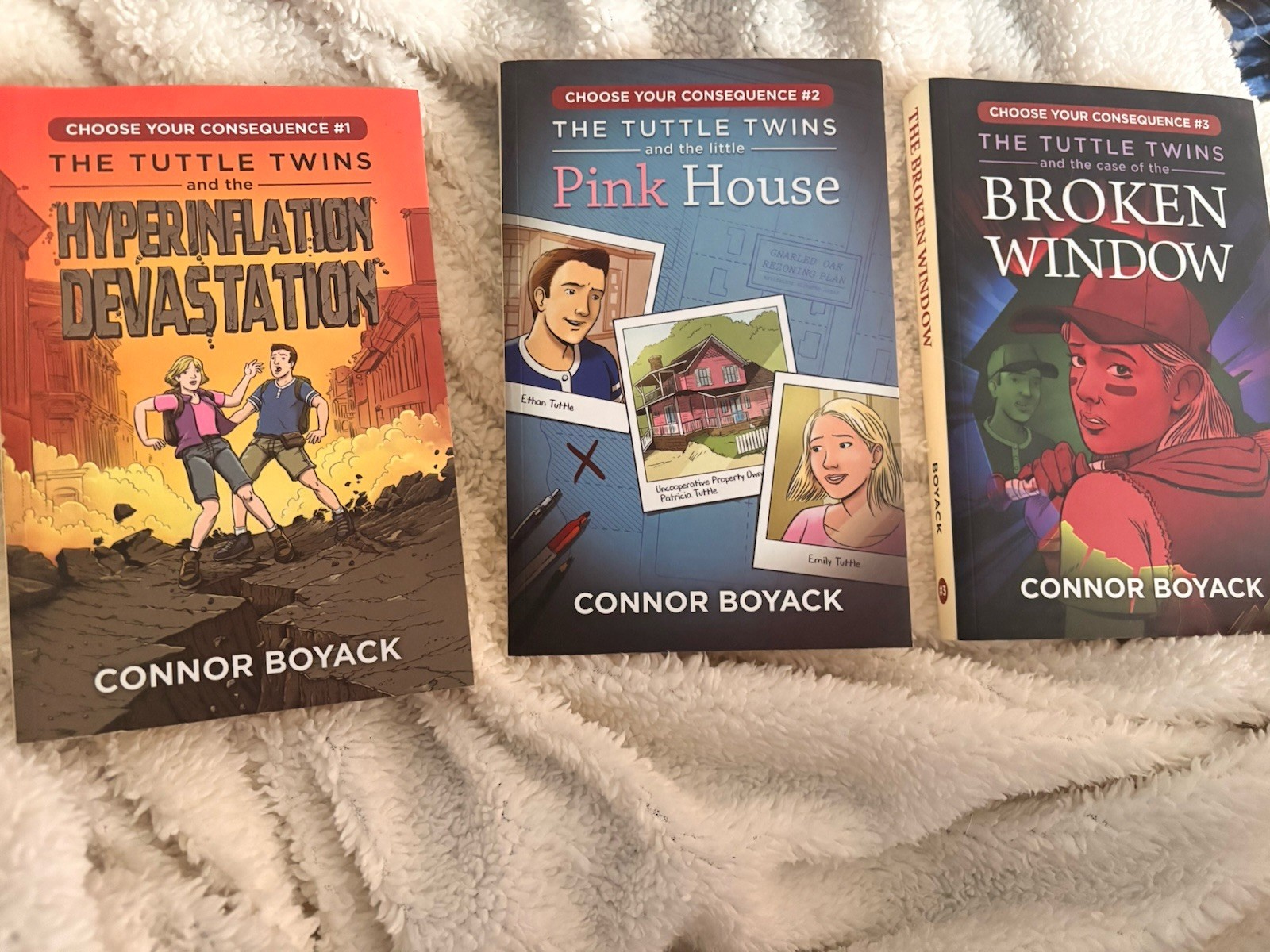 The Tuttle Twins Choose Your Consequence Lot of 3 Books Connor Boyack 1 2 3 PB