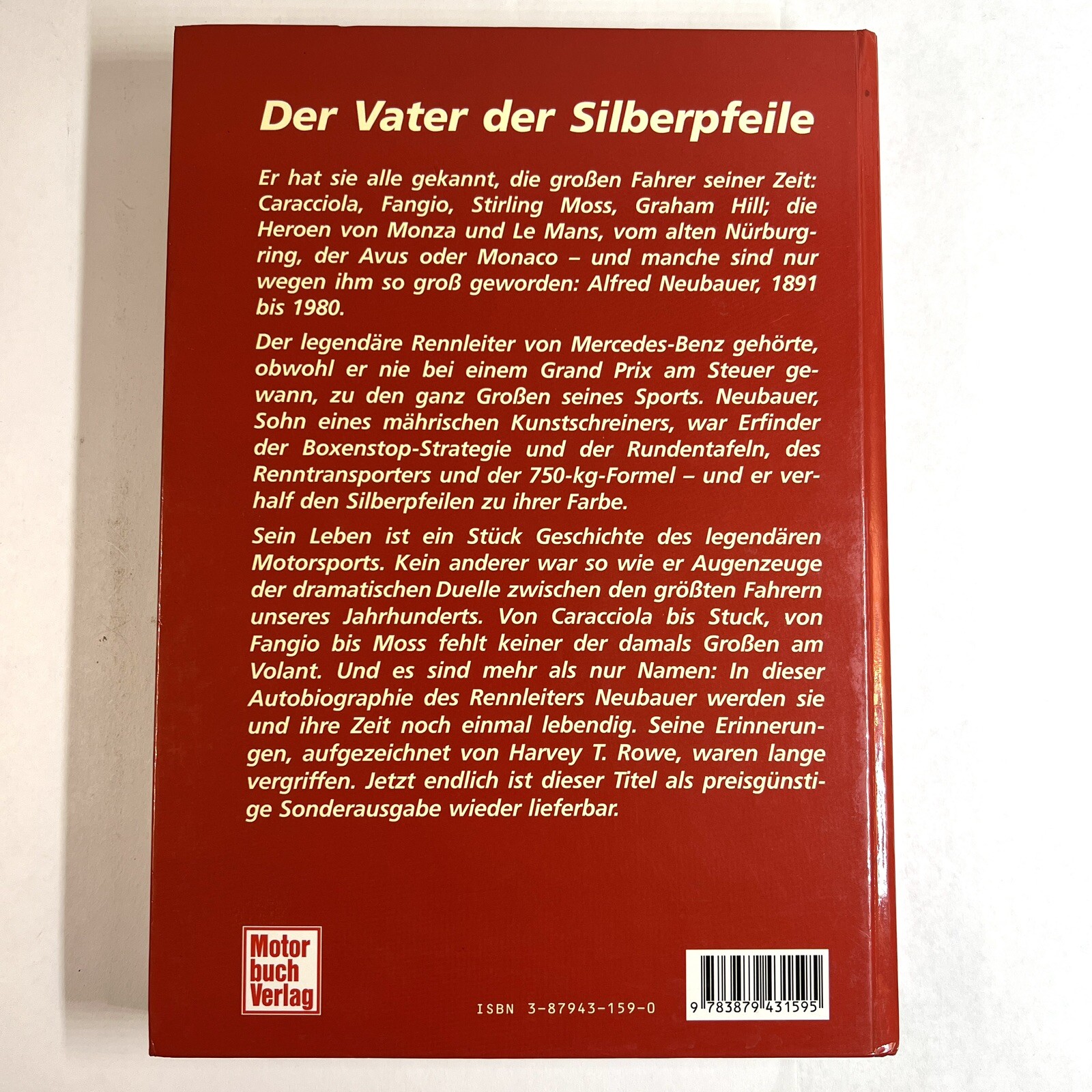 Männer Frauen Motoren MEN WOMEN ENGINES Mercedes-Rennleiters Alfred Neubauer