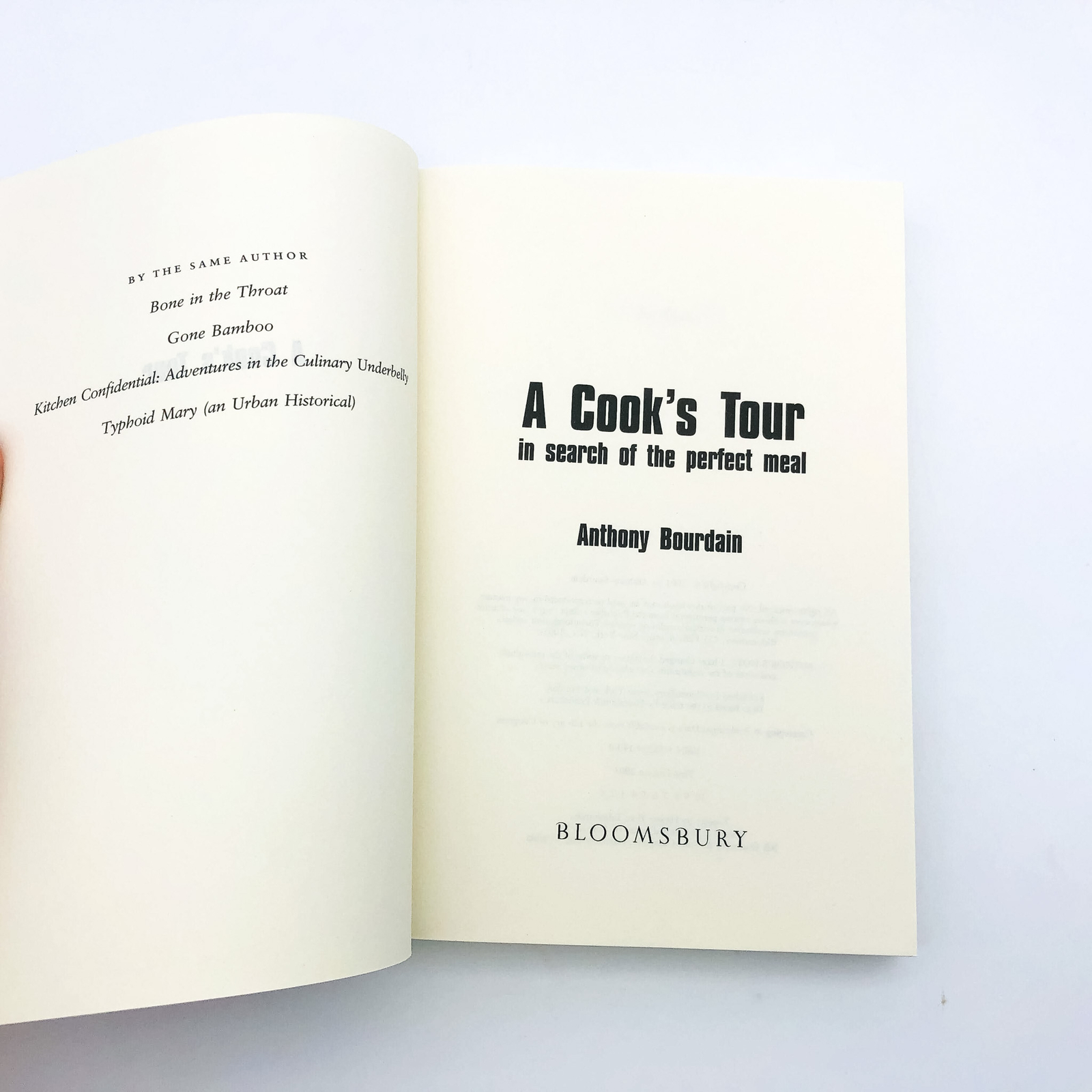 A Cook’s Tour Paperback Anthony Bourdain 2001 World History Cooking Food A