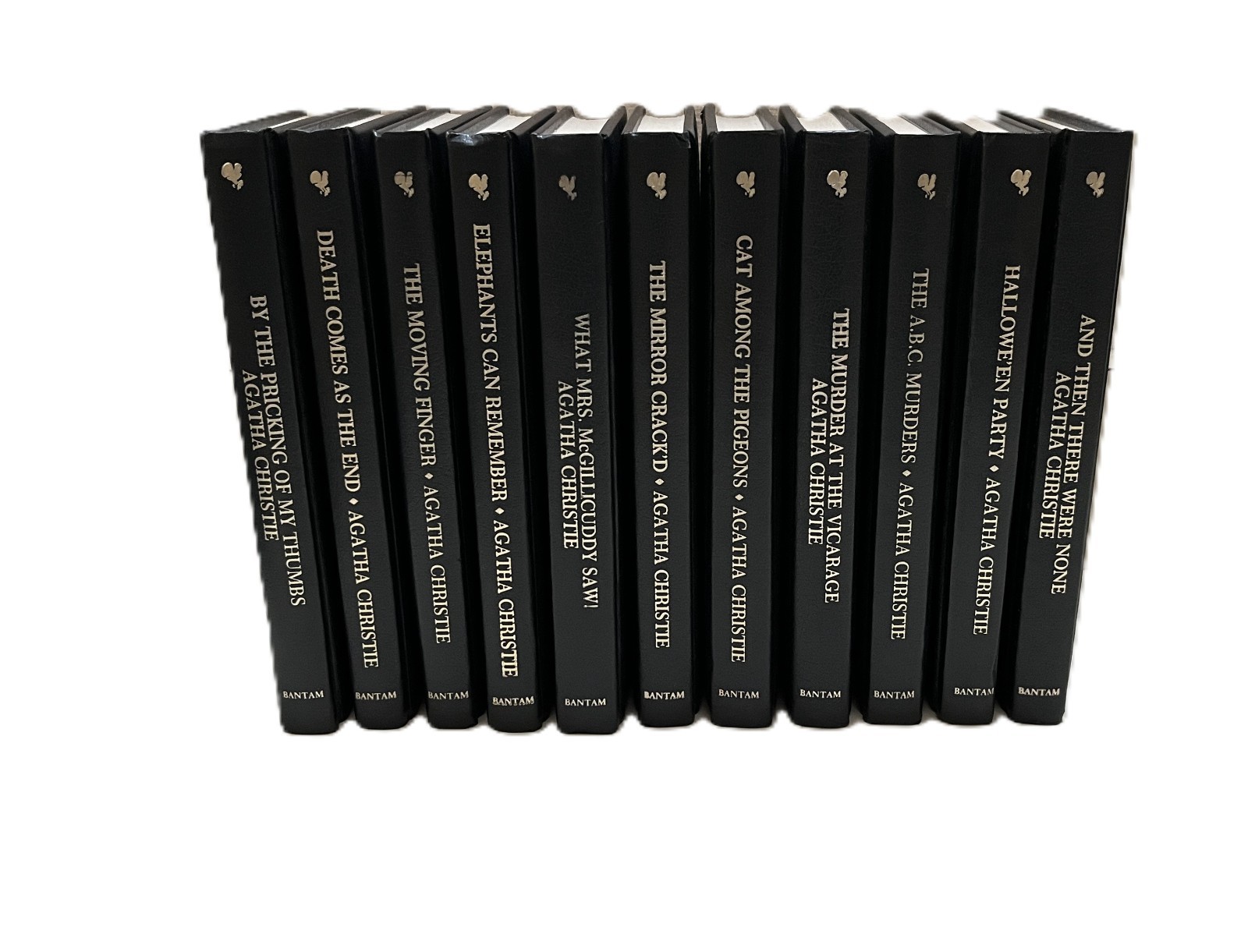 AGATHA CHRISTIE Lot of 11 Mystery Collection Hardcover Leatherette Books BANTAM
