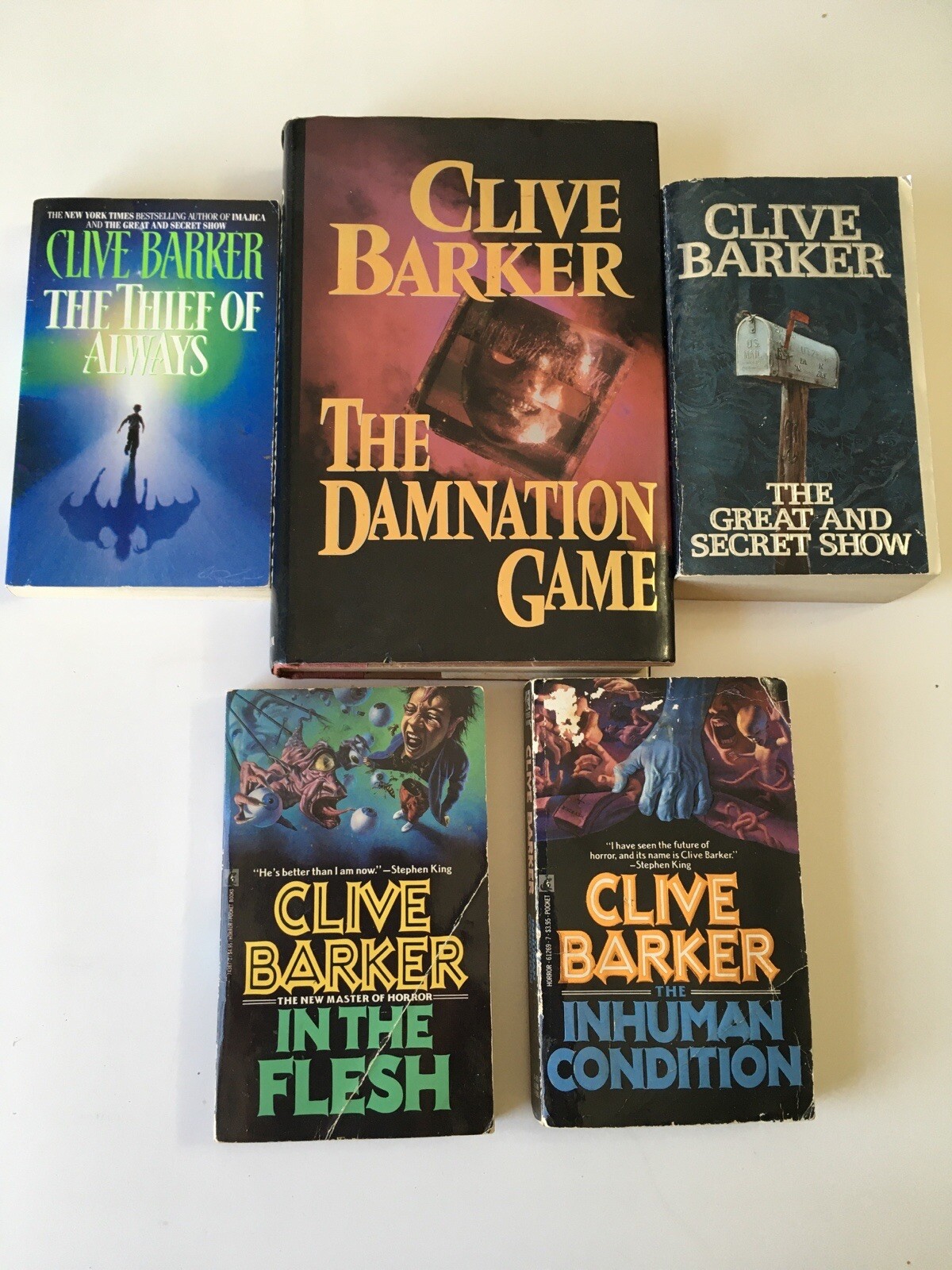 Clive Barker Book Lot In The Flesh, Damnation Game+
