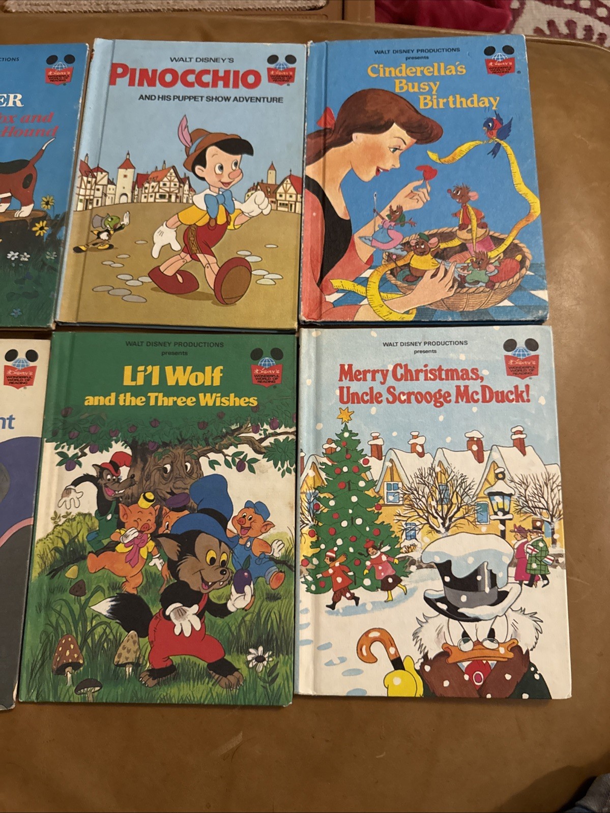 Lot Of 8 Vintage Disney’s Wonderful World Of Reading Hardcover Books 1973 – 1985
