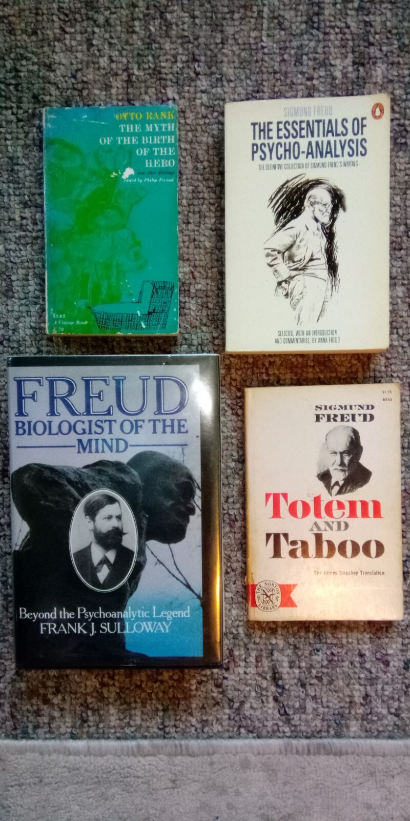 Freud And Otto Rank, Four Book Lot gd To vg Condition