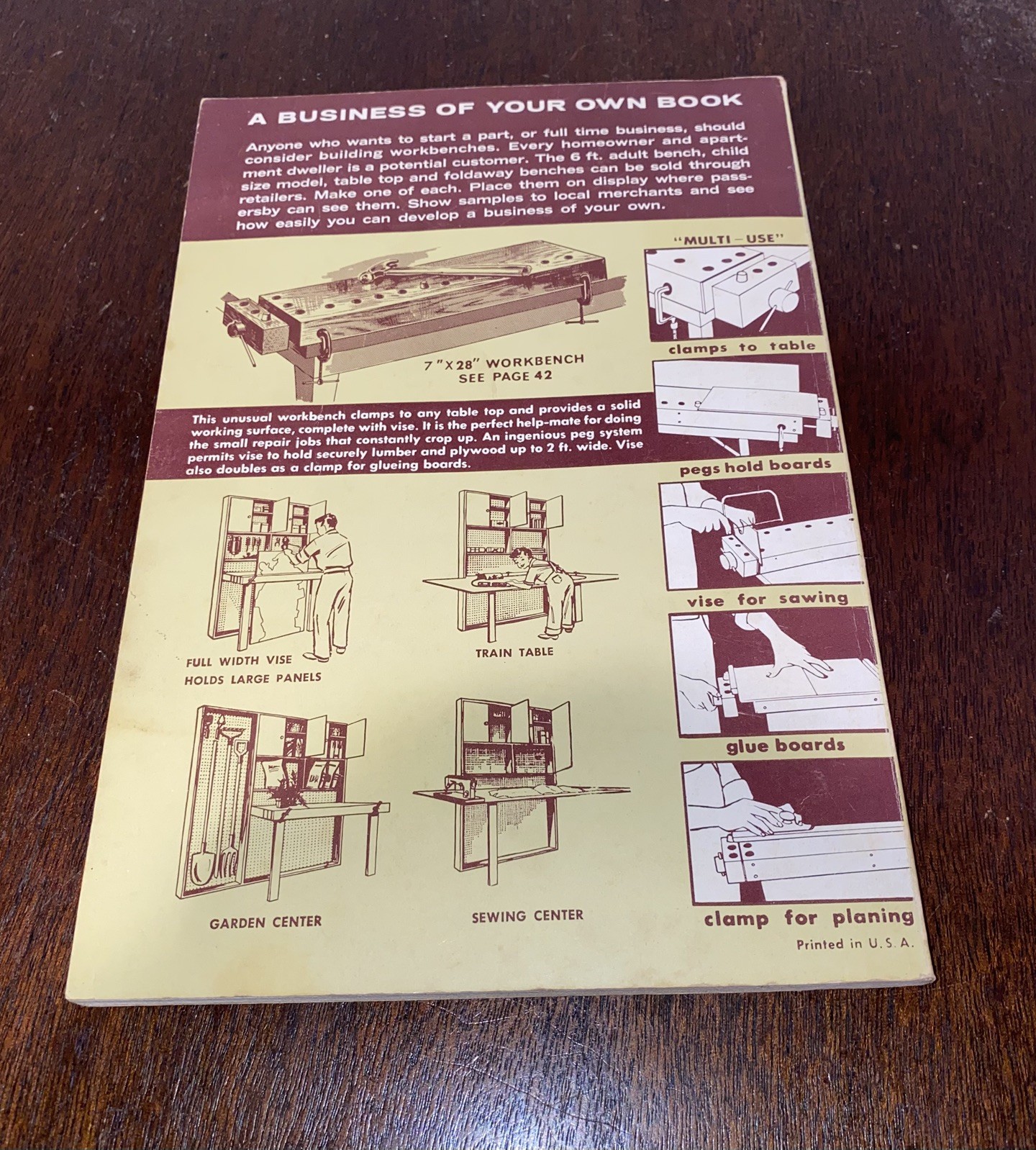 How to Build Workbenches, Sawhorse, Toolchest (Easi-Bild 672) 1972 Vtg D. Brann