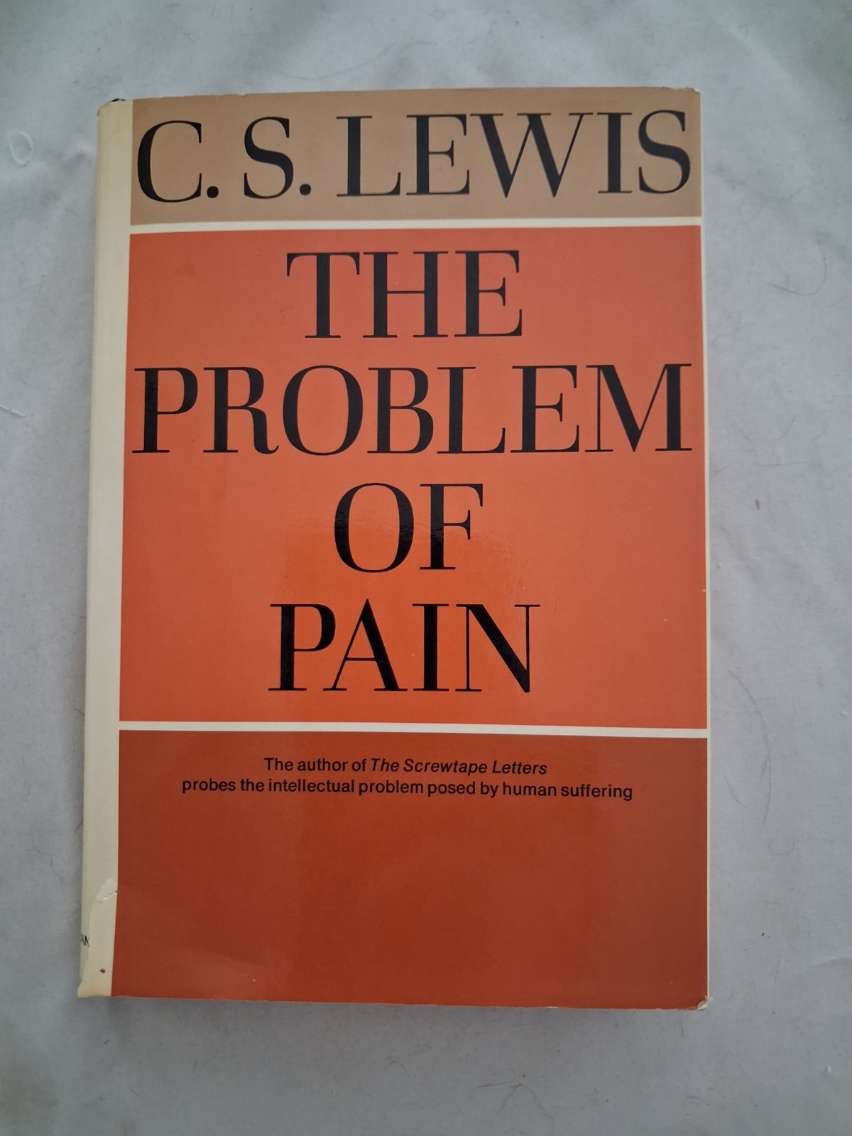 C.S. Lewis The Problem of Pain 1977 Macmillan Hardcover, 19th printing