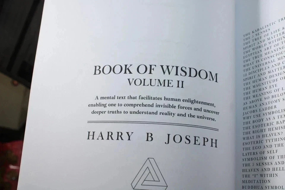 Book of Wisdom Volumes 1 & 2 by Harry B. Joseph -Paperback Bundle – US Stock