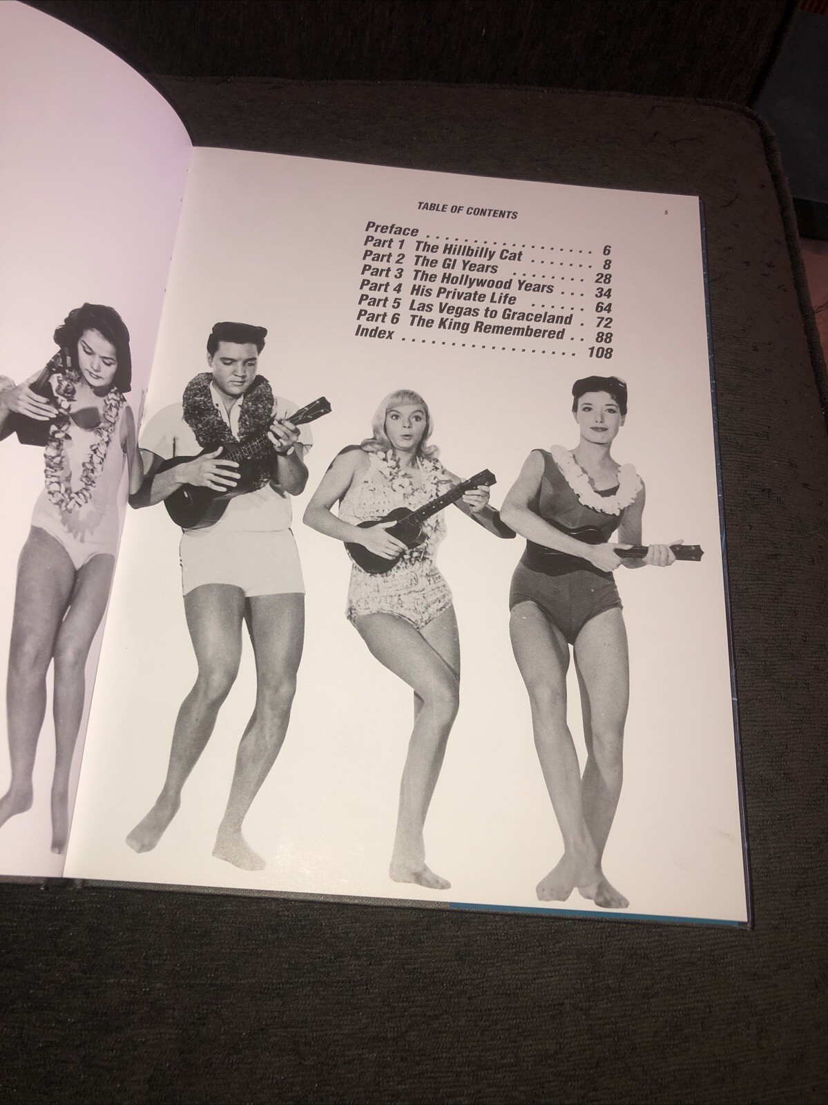 Huge 1998 Hardcover Book ELVIS, Many Photos, 9 3/8″ x 12 1/4″ x 5/8″, 112 Pages