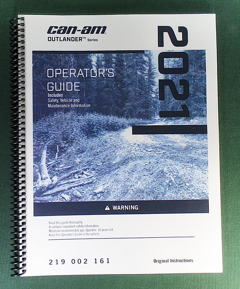2021 Can-Am Outlander 570 Owner’s Manual: 227 Pages & Protective Covers!