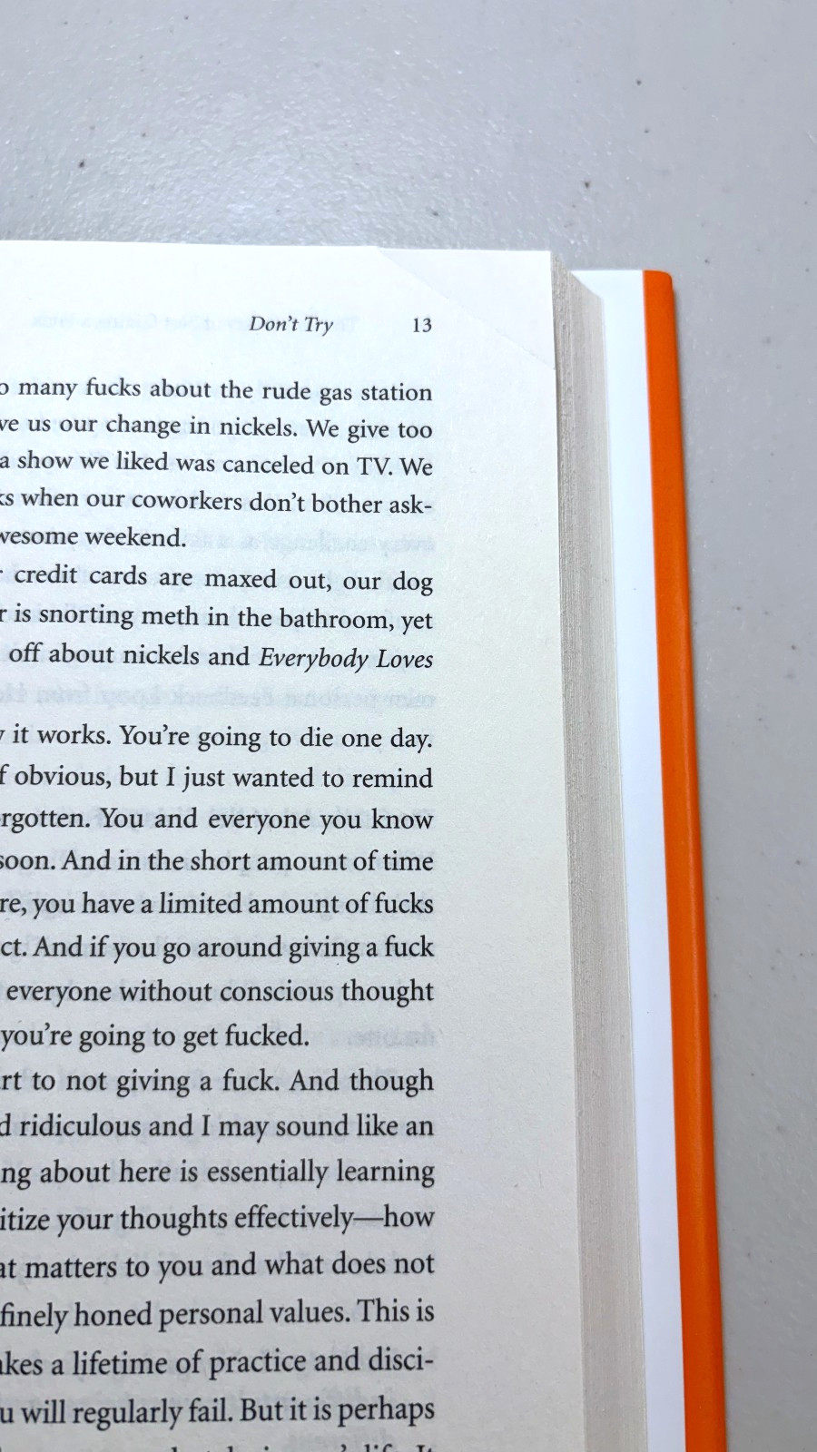 THE SUBTLE ART OF NOT GIVING A FCK by Mark Manson HARDCOVER, 2016 First Edition