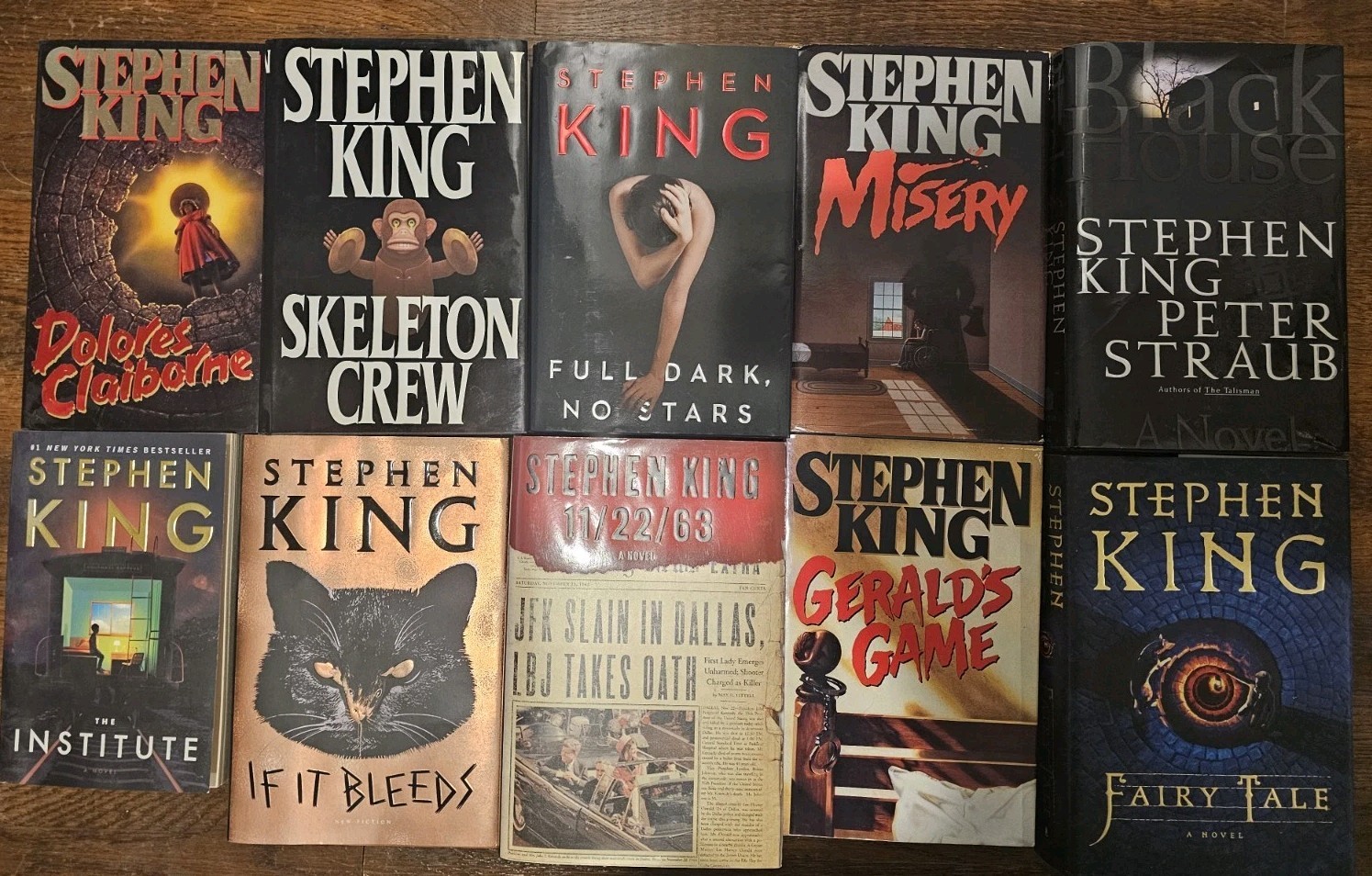 Stephen King Lot of 9 Hardcover Books & 1 Softcover Skeleton Crew Misery 1122/63