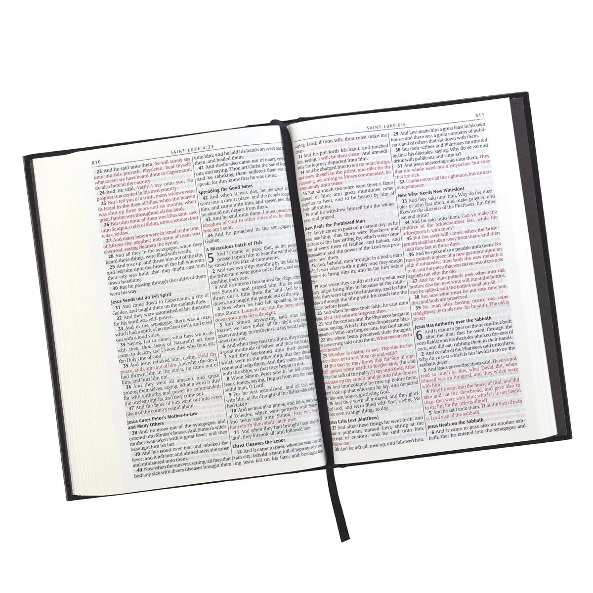 The Holy Bible KJV King James Version LARGE PRINT Hardcover.Jesus Words In Red.
