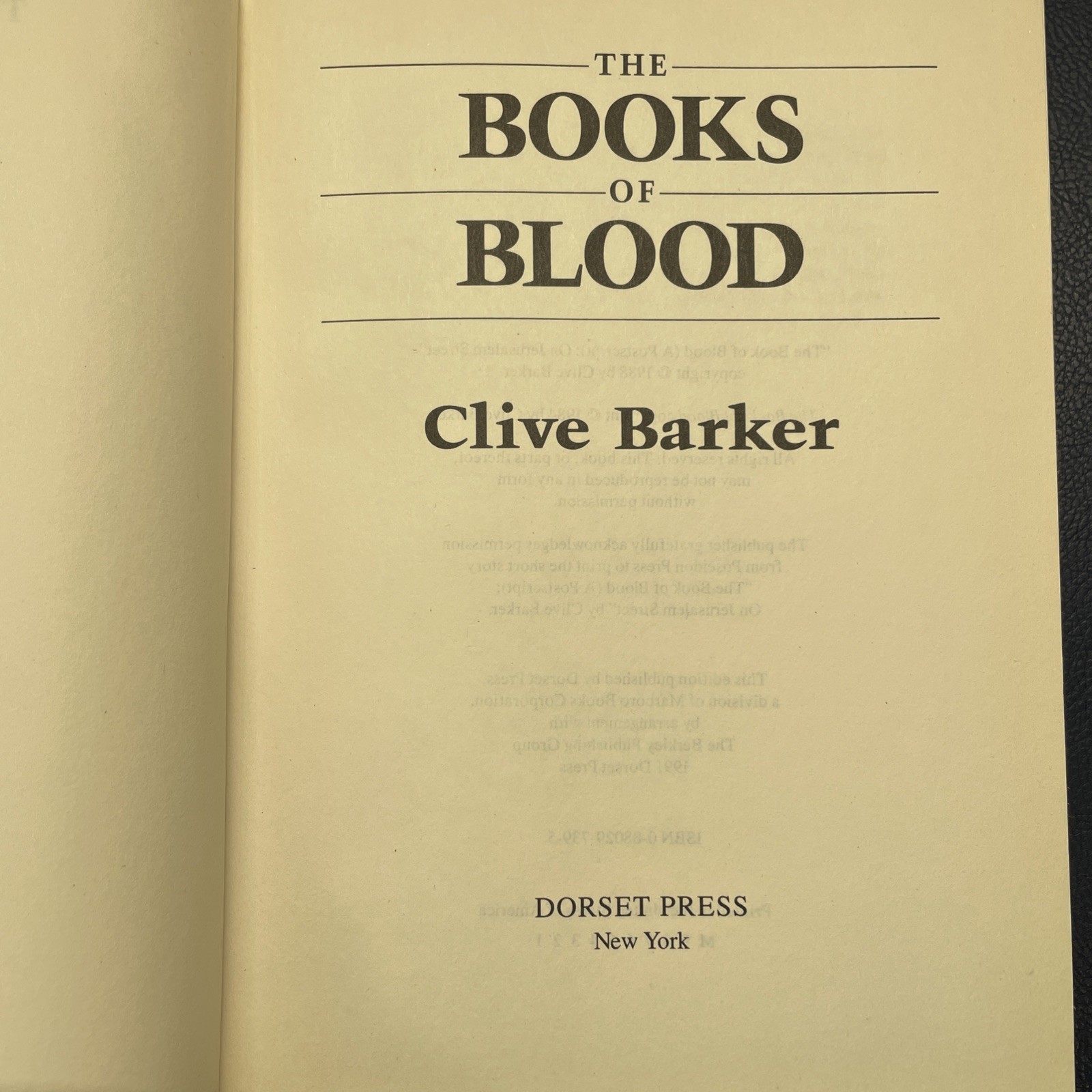 The Books of Blood Vols. 1-3 by Clive Barker First/1st 2nd Hardcover With Jacket