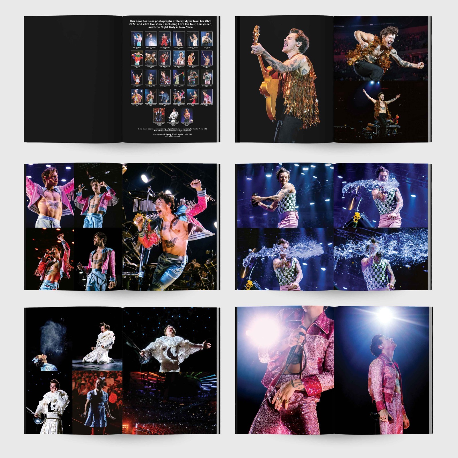 Harry On Tour – Harry Styles Photography Book Hardcover 11 × 8.5 in