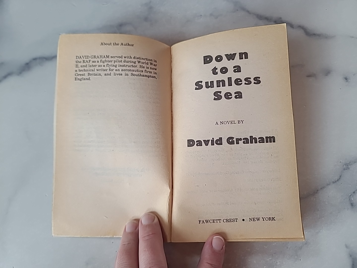 Down To A Sunless Sea By David Graham Paperback