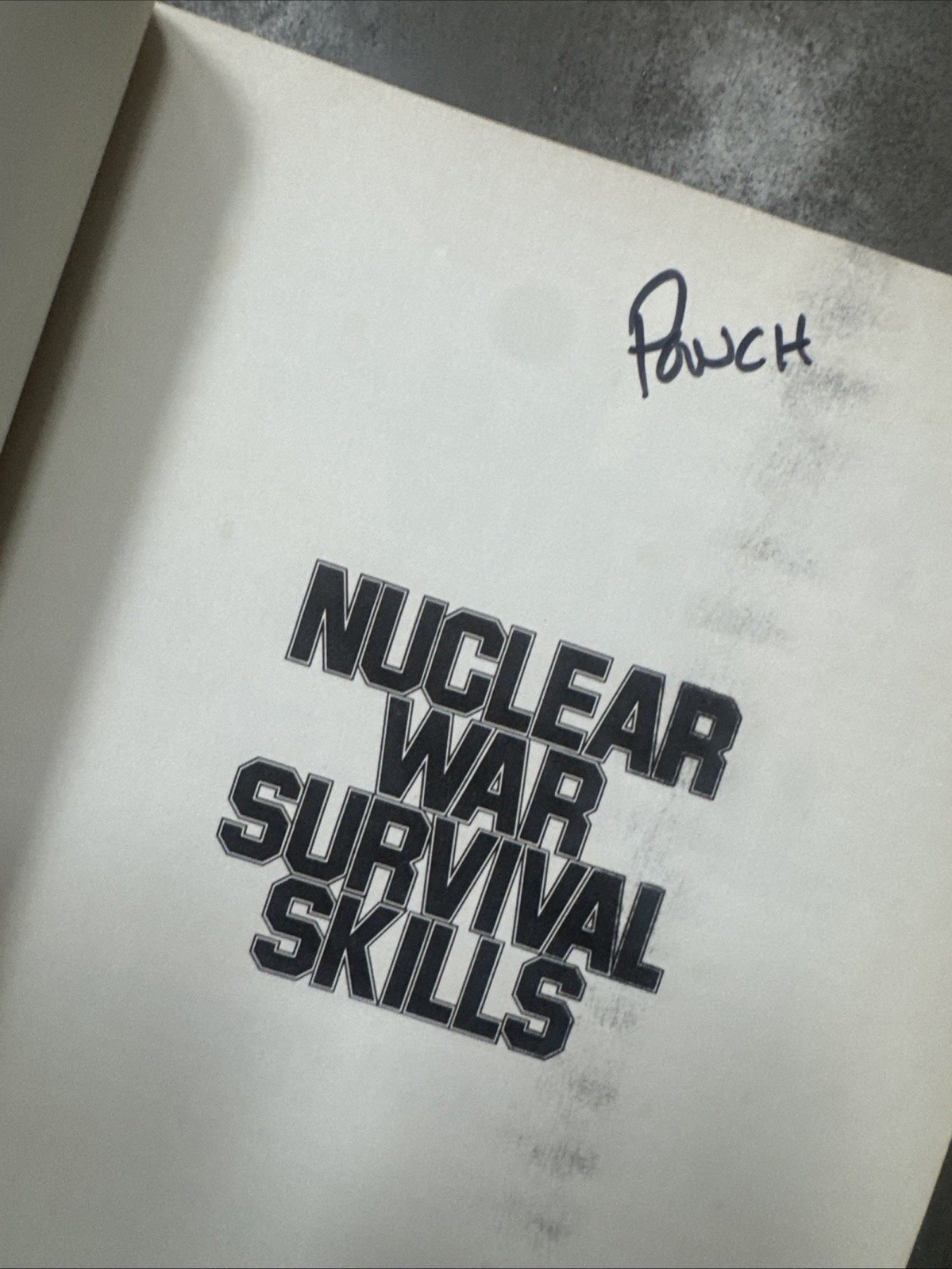 NUCLEAR WAR SURVIVAL SKILLS Book Vintage 1982 Rare Cresson H Kearny
